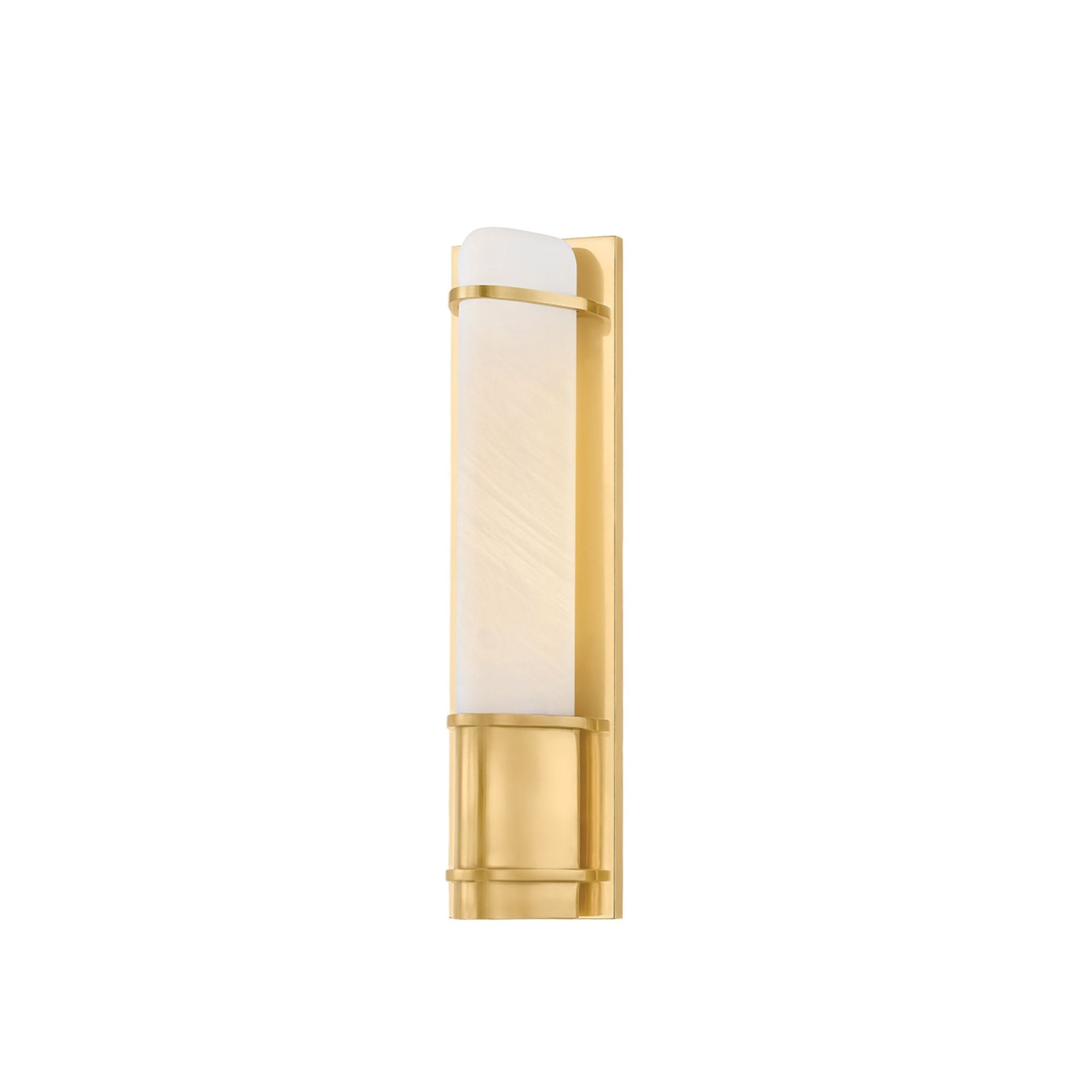 Tottenville 1-Light Wall Sconce in Aged Brass 4.25W x 16.25H