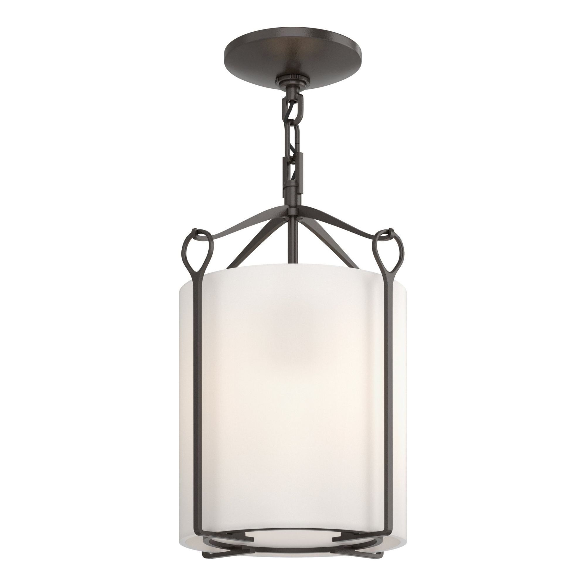 Bow Semi-Flush 1-Light Opal Glass (GG) in Oil Rubbed Bronze