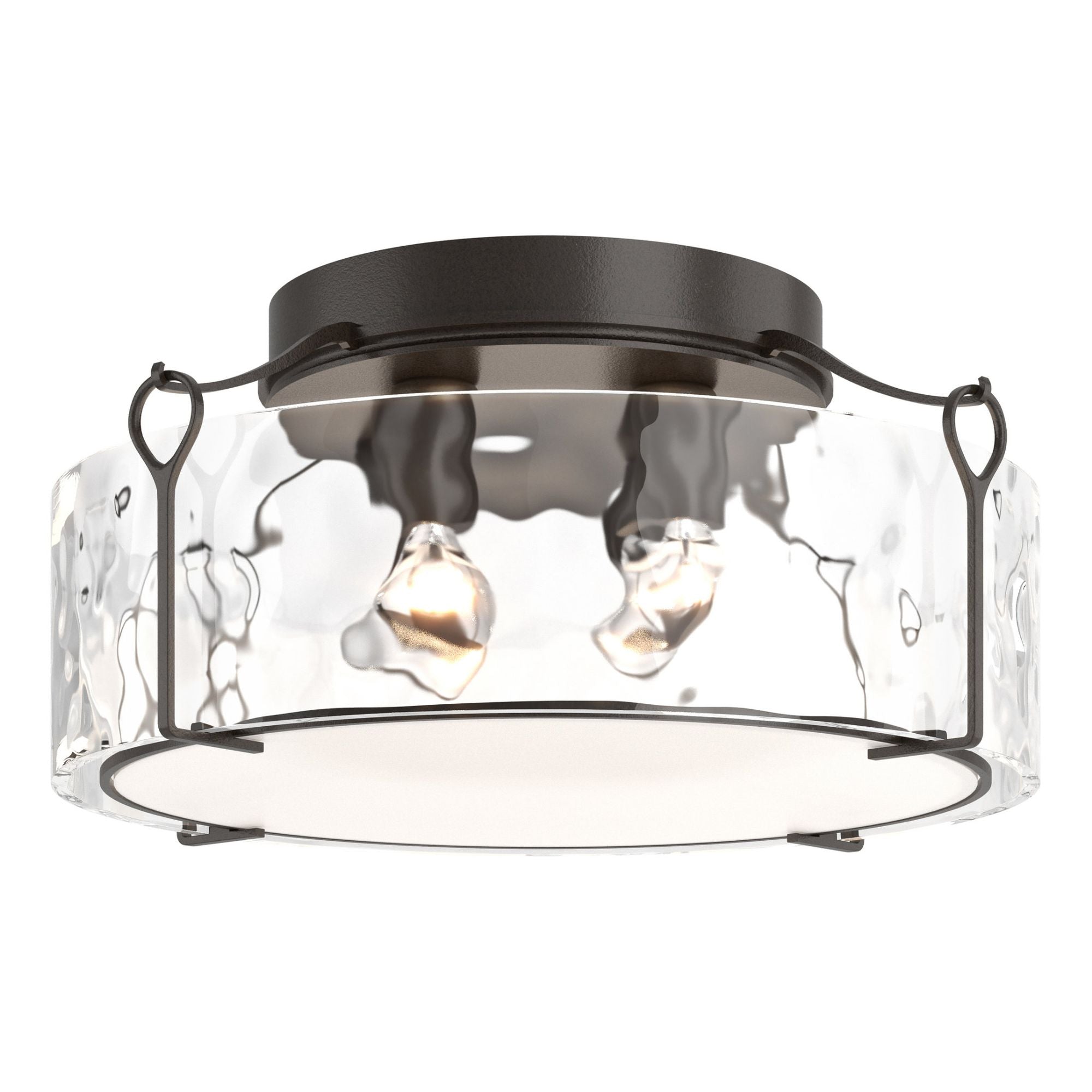 Bow Large Semi-Flush 4-Light Water Glass (LL) in Oil Rubbed Bronze