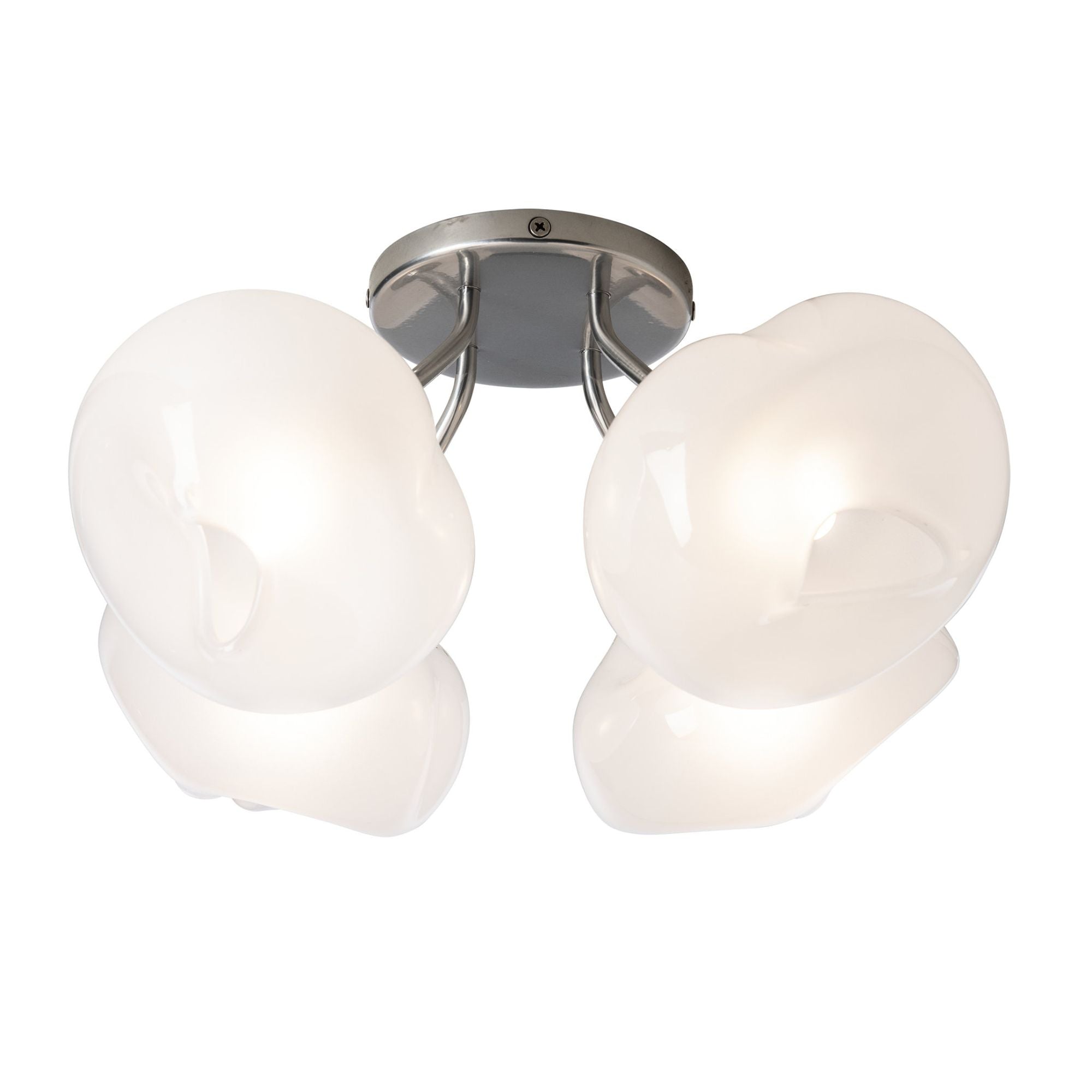 Ume 4-Light Semi-Flush 4-Light Frosted Glass (FD) in Sterling