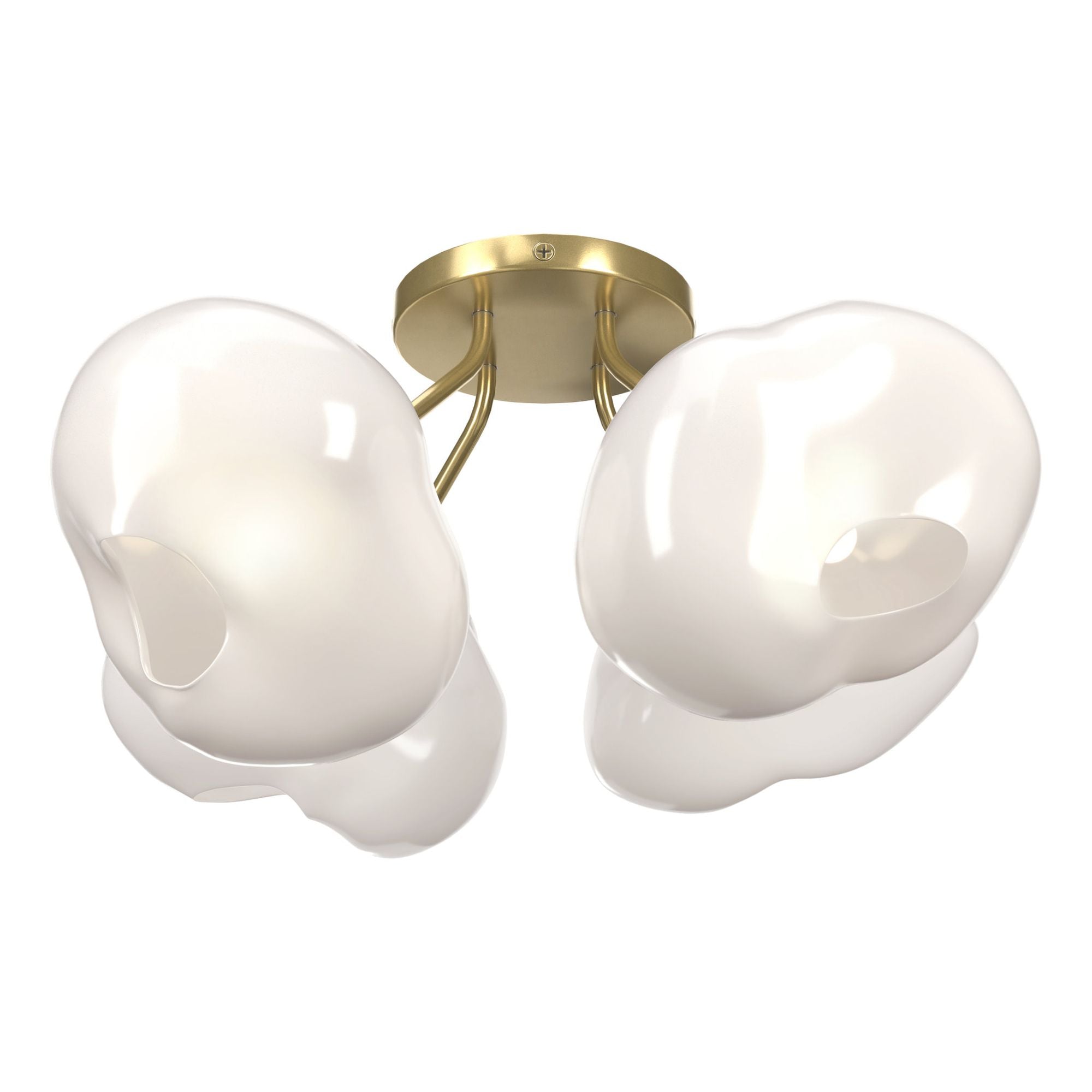 Ume 4-Light Semi-Flush 4-Light Frosted Glass (FD) in Modern Brass