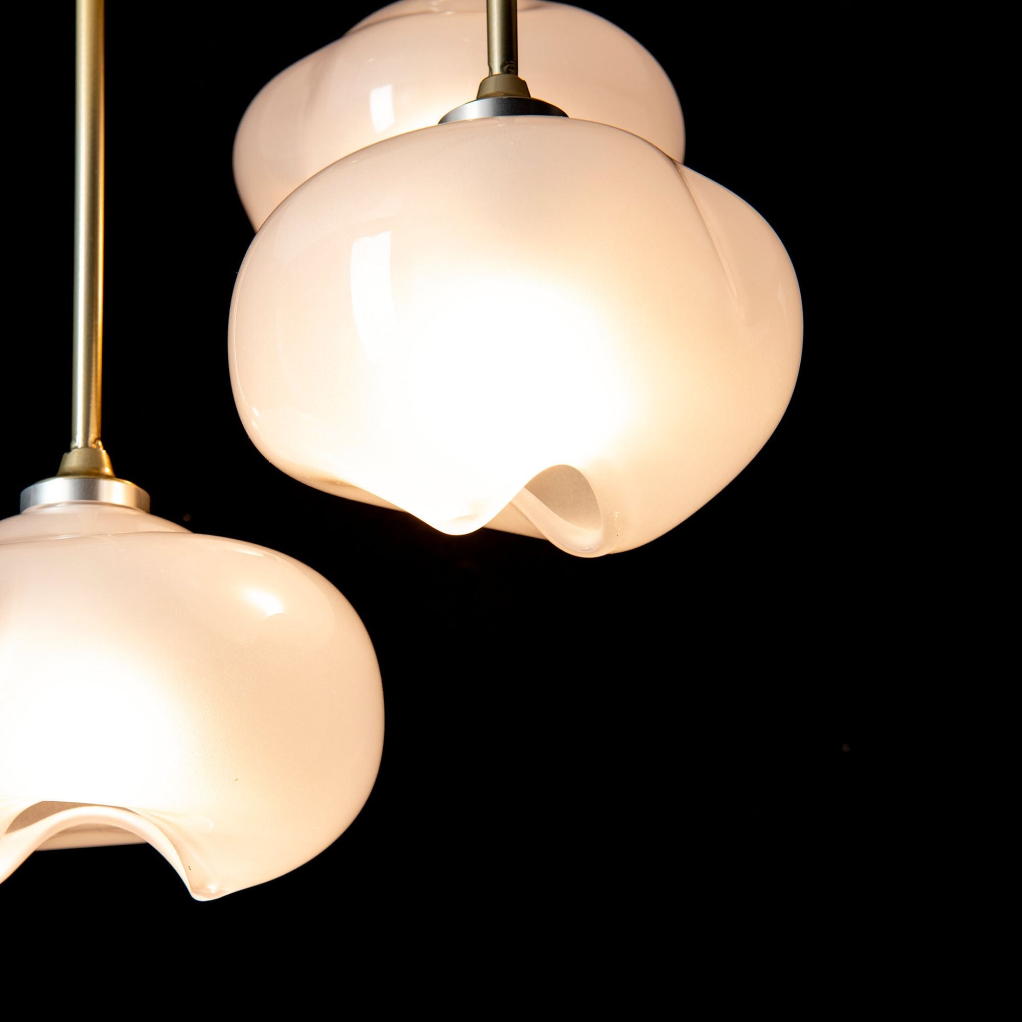 Ume 3-Light Semi-Flush 3-Light Frosted Glass (FD) in Modern Brass