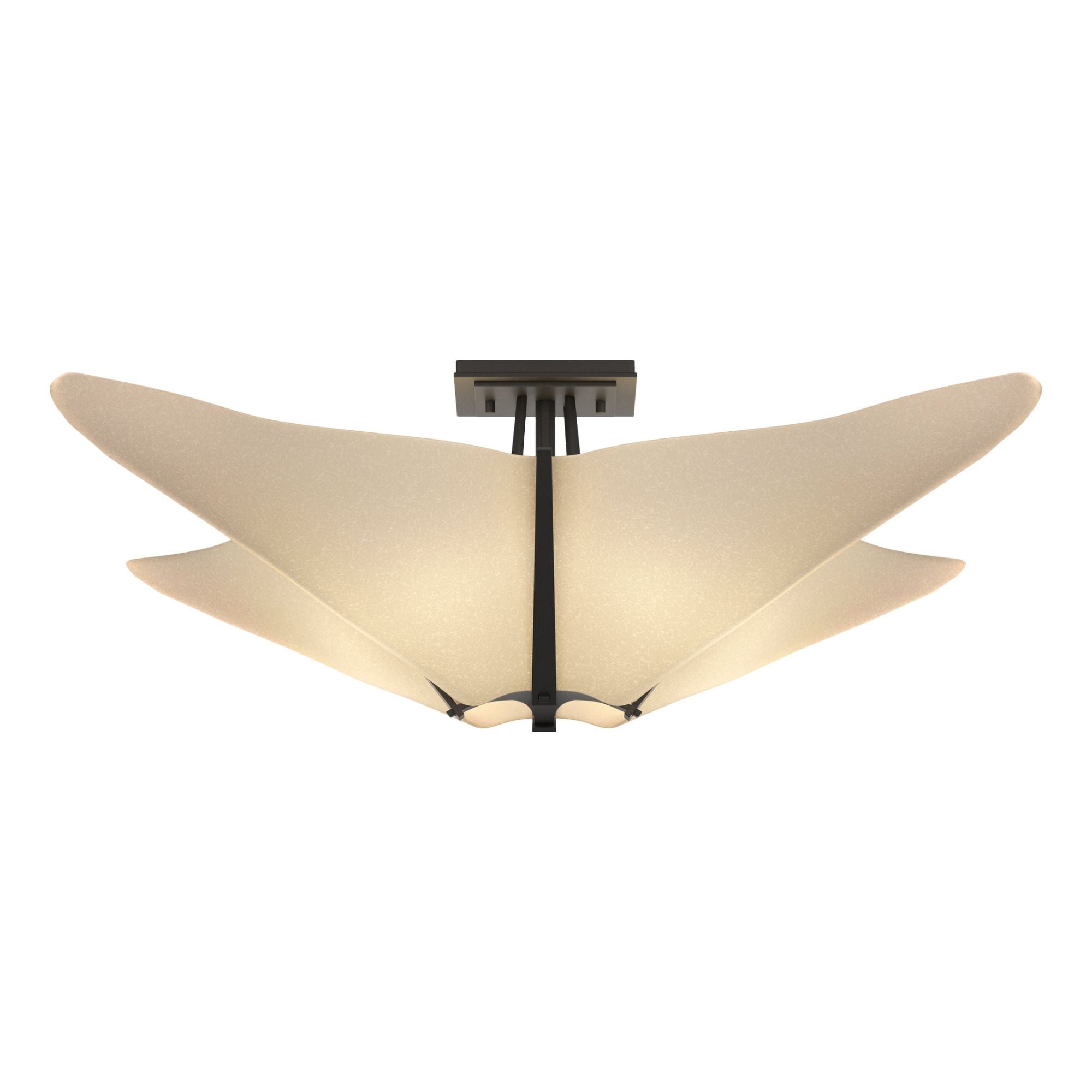 Kirigami Semi-Flush 4-Light Spun Frost (SH) in Black