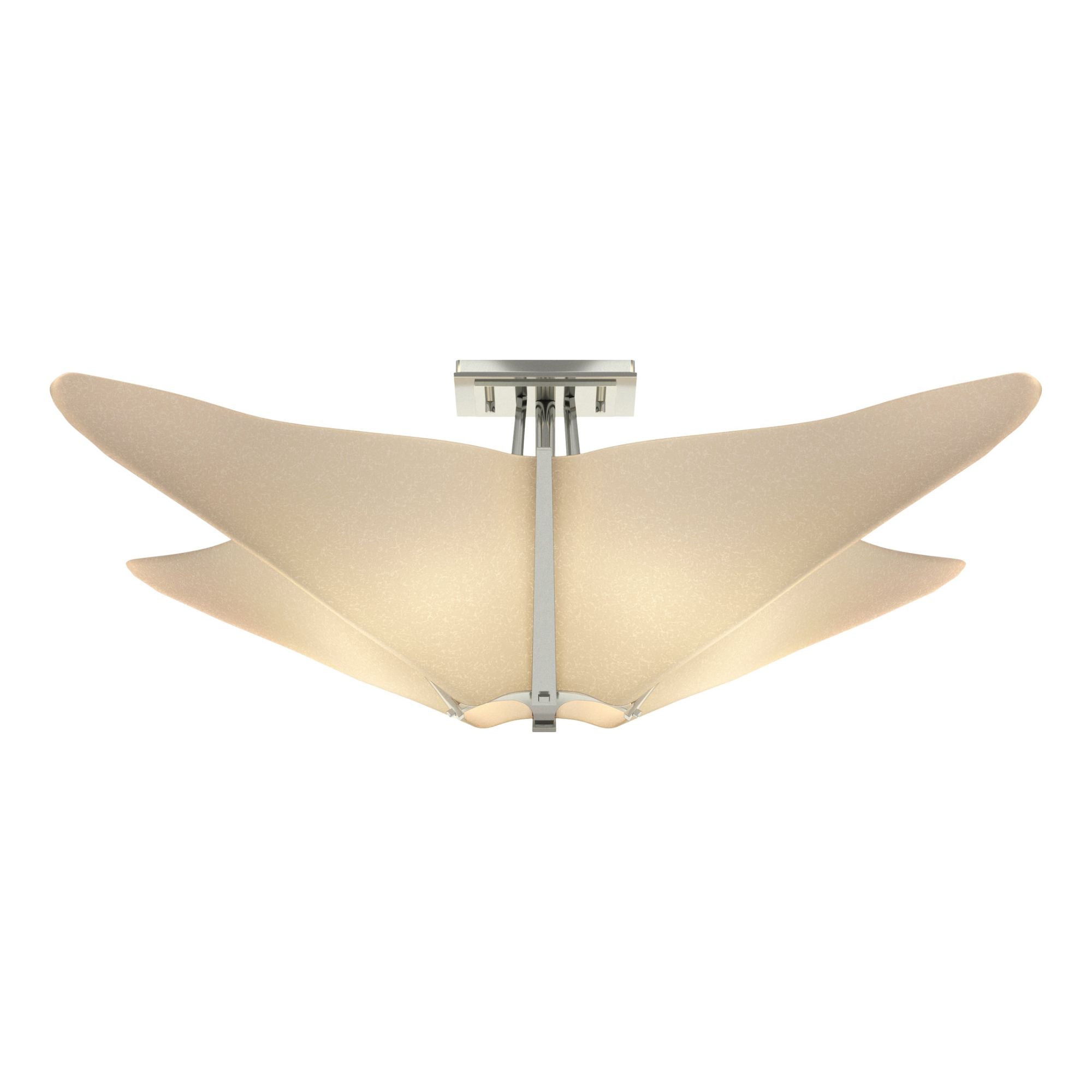 Kirigami Semi-Flush 4-Light Spun Frost (SH) in Sterling