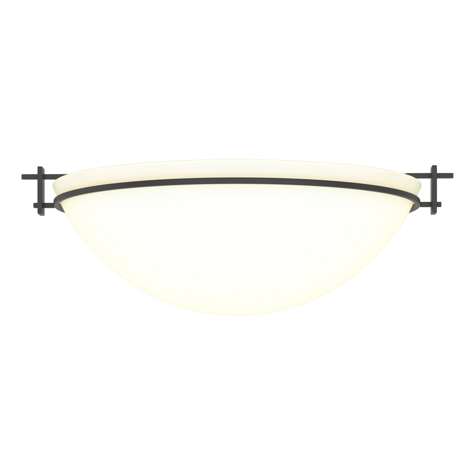 Moonband Large Semi-Flush 3-Light Opal Glass (GG) in Black