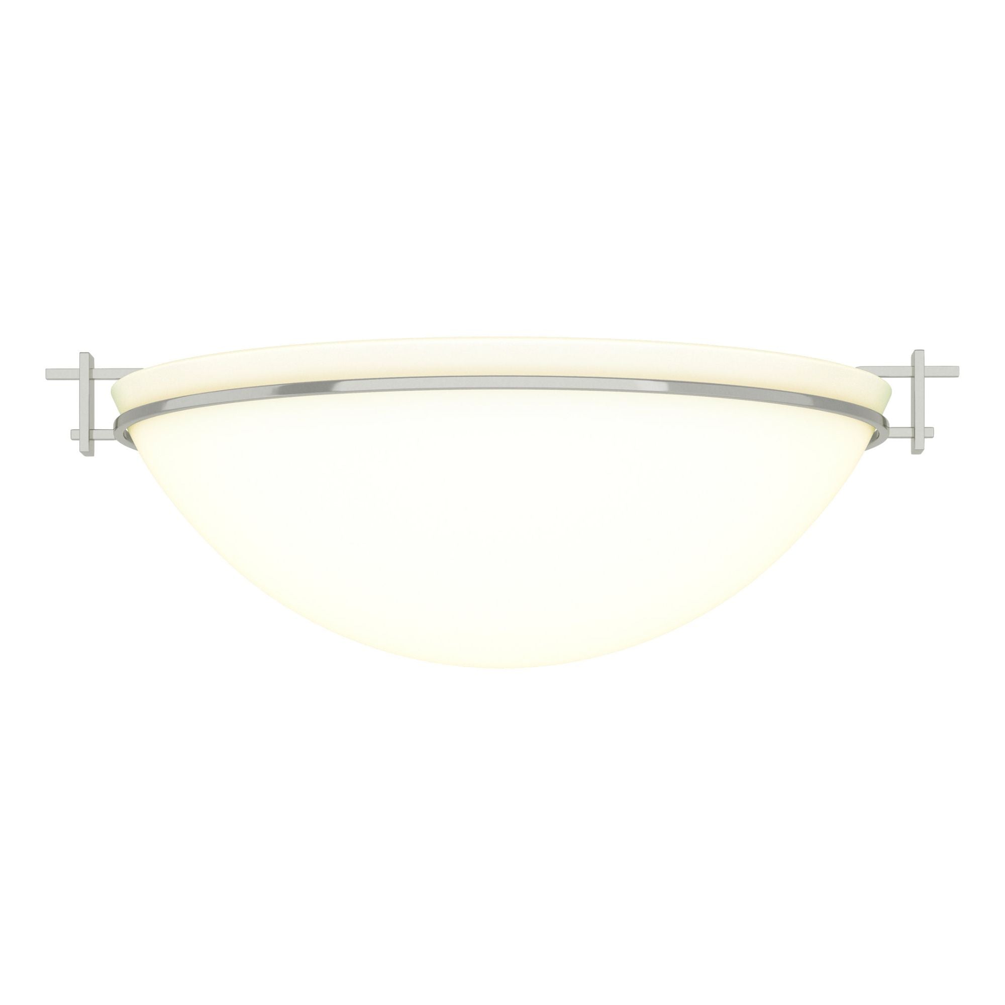Moonband Large Semi-Flush 3-Light Opal Glass (GG) in Sterling