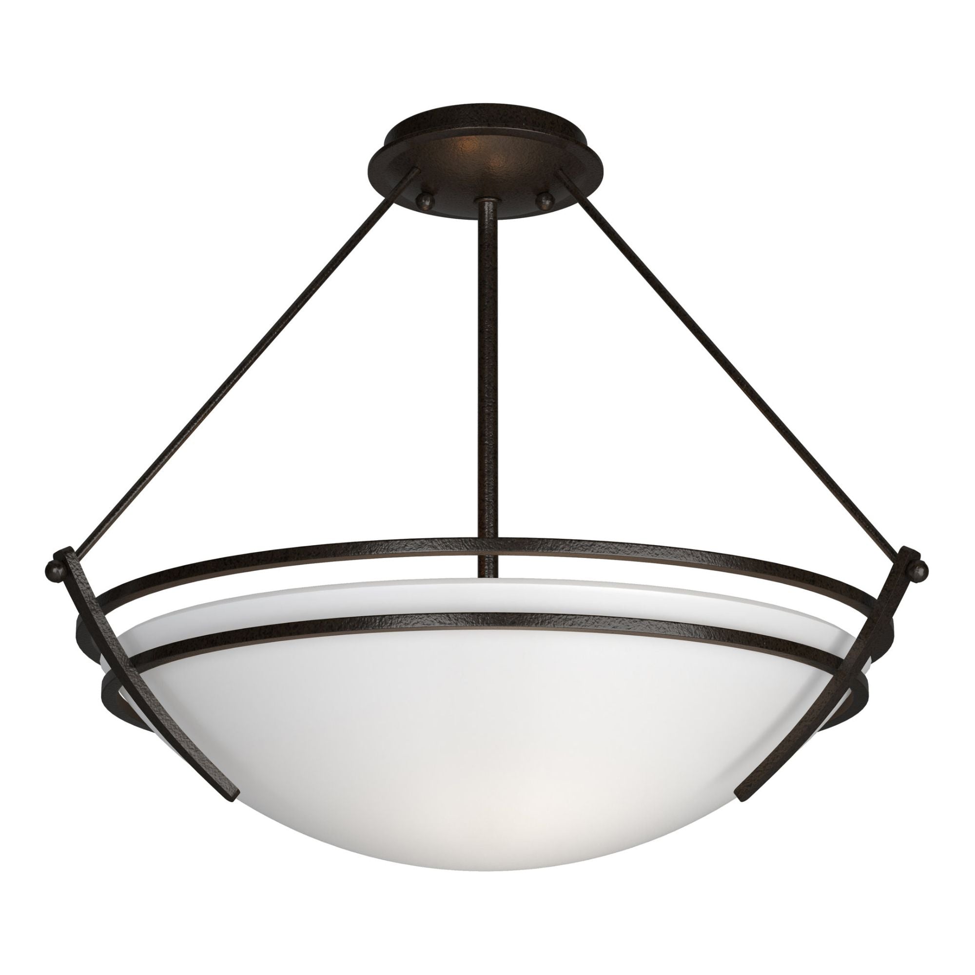 Presidio Tryne Semi-Flush 3-Light Opal Glass (GG) in Oil Rubbed Bronze