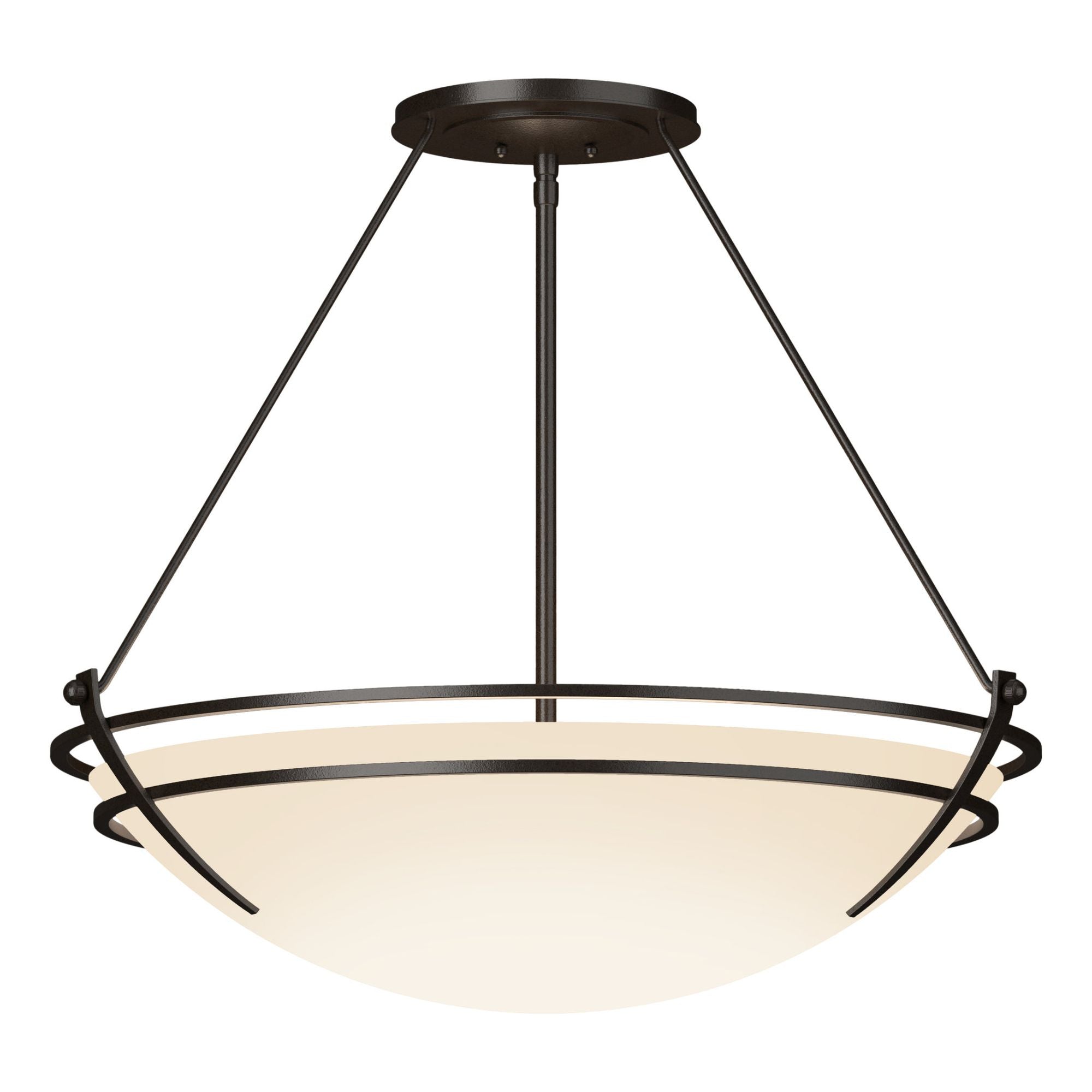 Presidio Tryne Large Semi-Flush 3-Light Opal Glass (GG) in Oil Rubbed Bronze