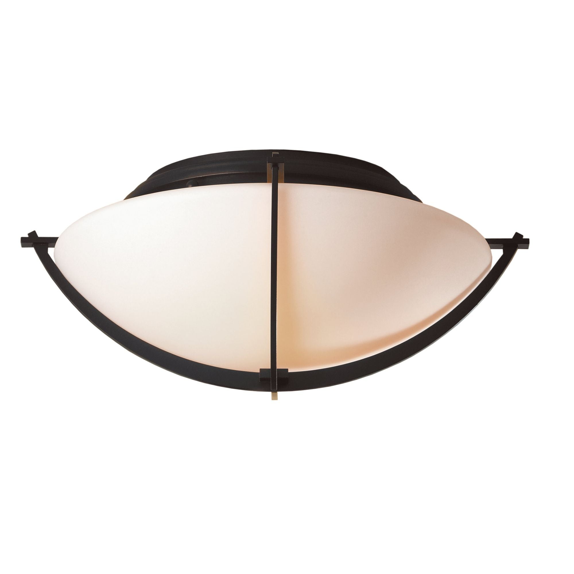 Compass Flush Mount 2-Light Opal Glass (GG) in Dark Smoke