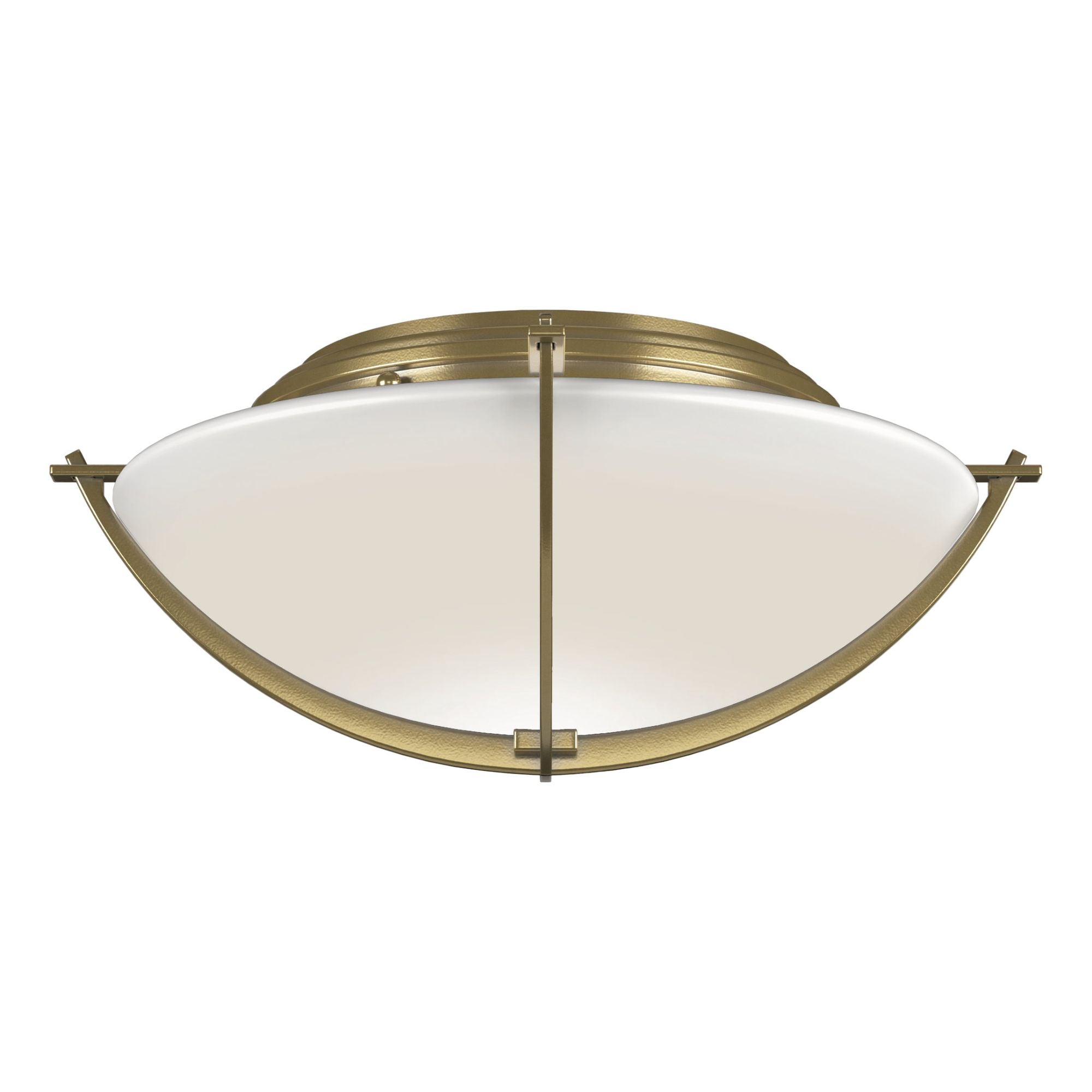 Compass Flush Mount 2-Light Opal Glass (GG) in Modern Brass