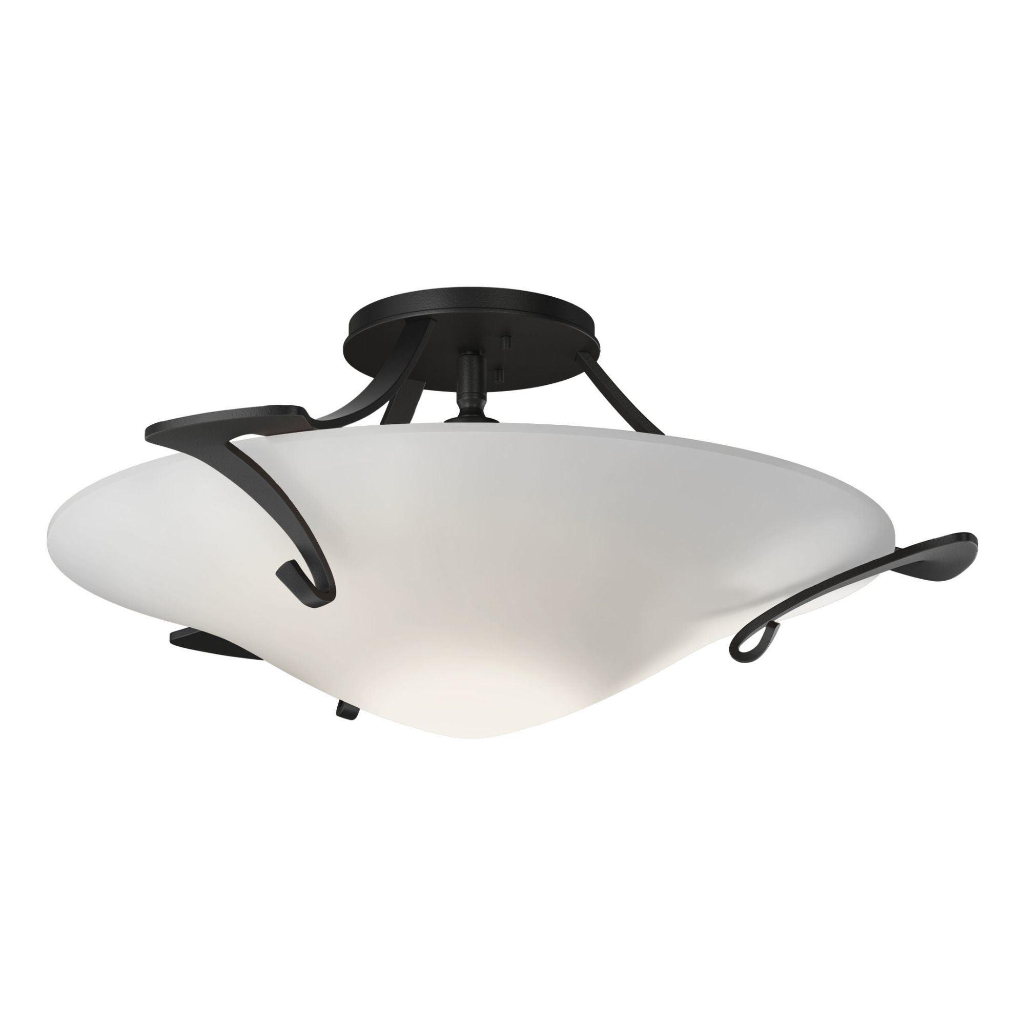 Antasia Semi-Flush 1-Light Opal Glass (GG) in Black