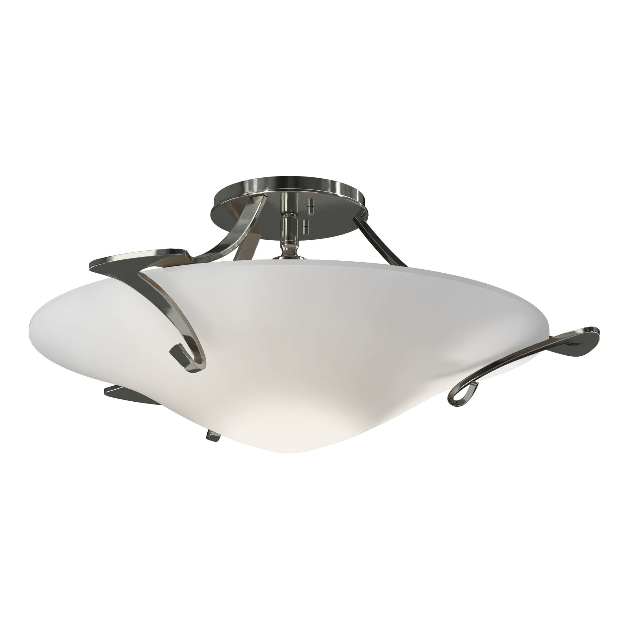 Antasia Semi-Flush 1-Light Opal Glass (GG) in Sterling