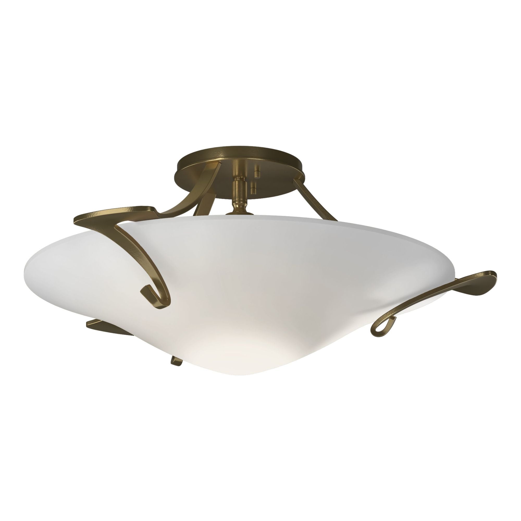 Antasia Semi-Flush 1-Light Opal Glass (GG) in Modern Brass