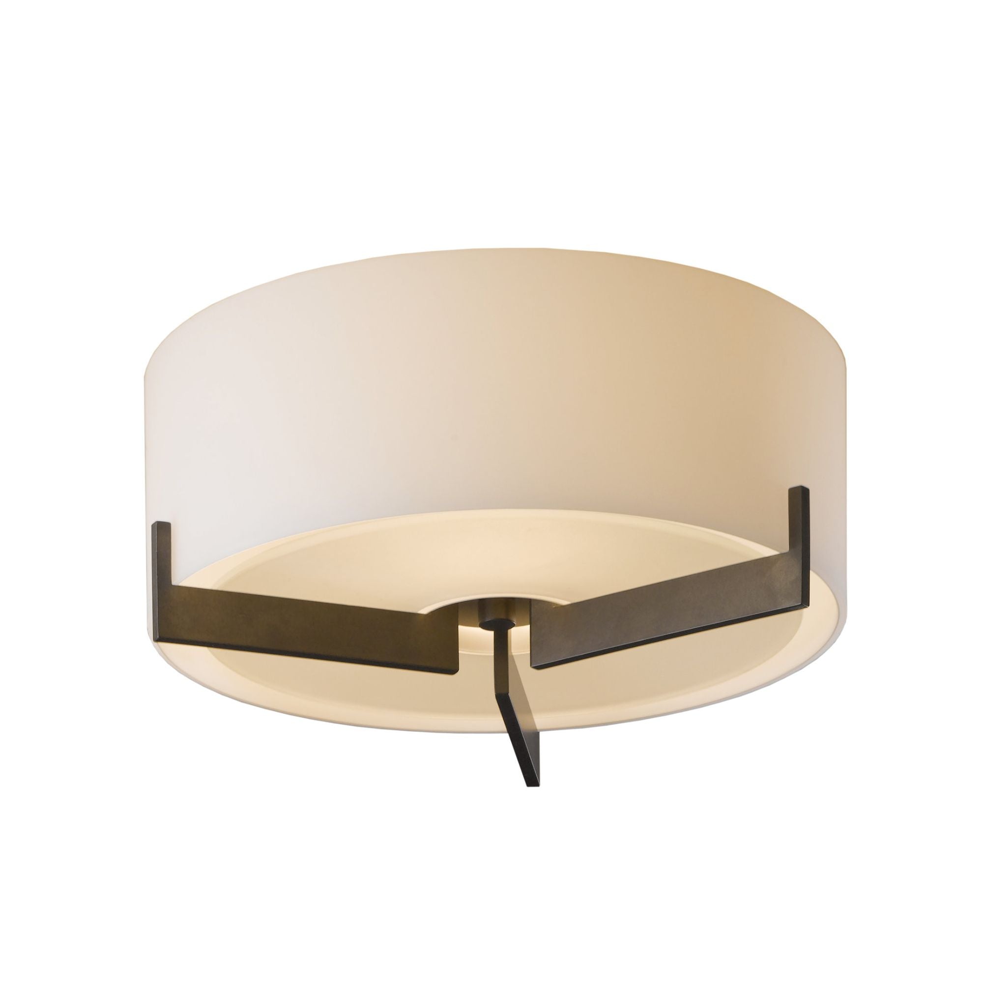 Axis Flush Mount 1-Light Opal Glass (GG) in Dark Smoke