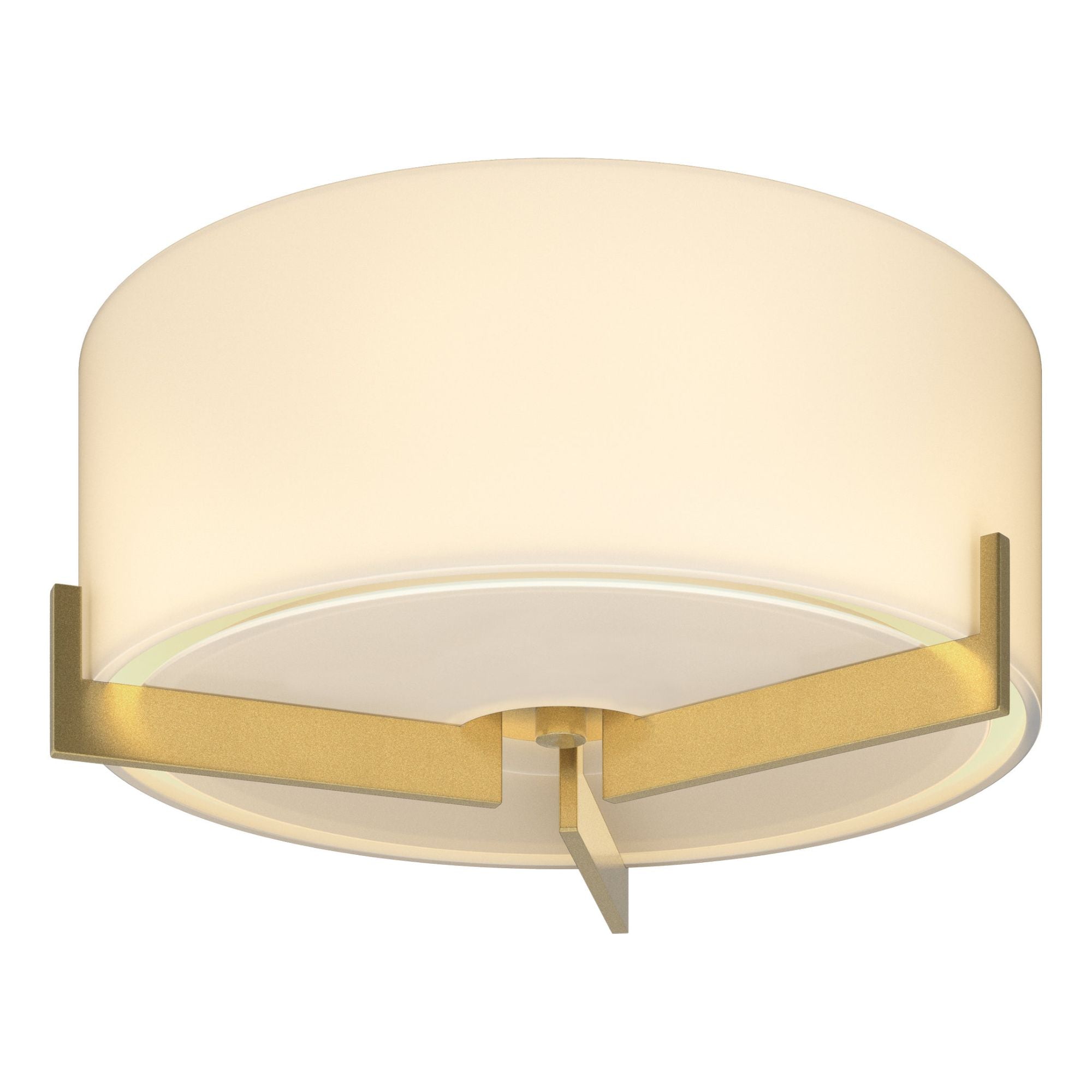 Axis Flush Mount 1-Light Opal Glass (GG) in Modern Brass