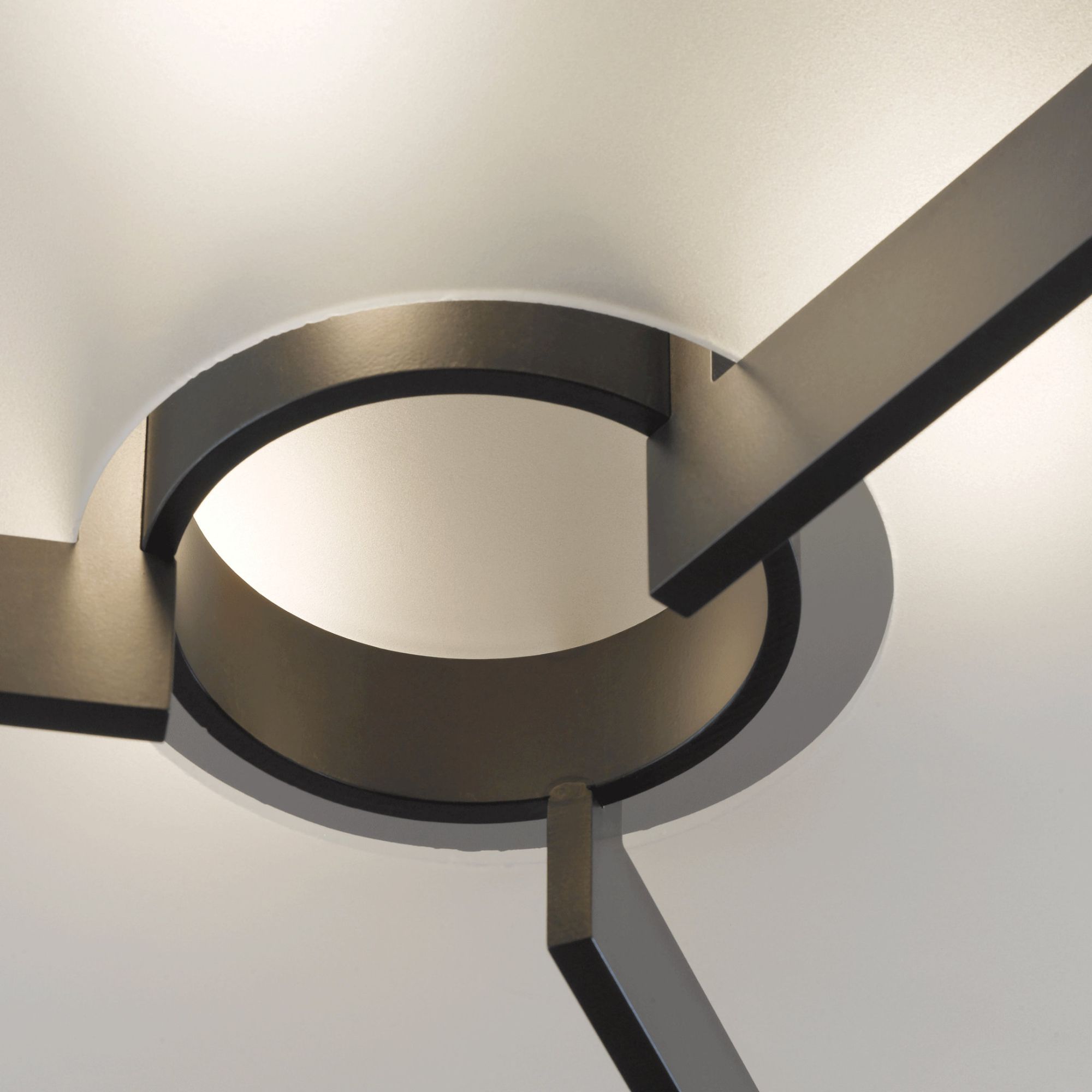 Axis Semi-Flush 3-Light Opal Glass (GG) in Dark Smoke