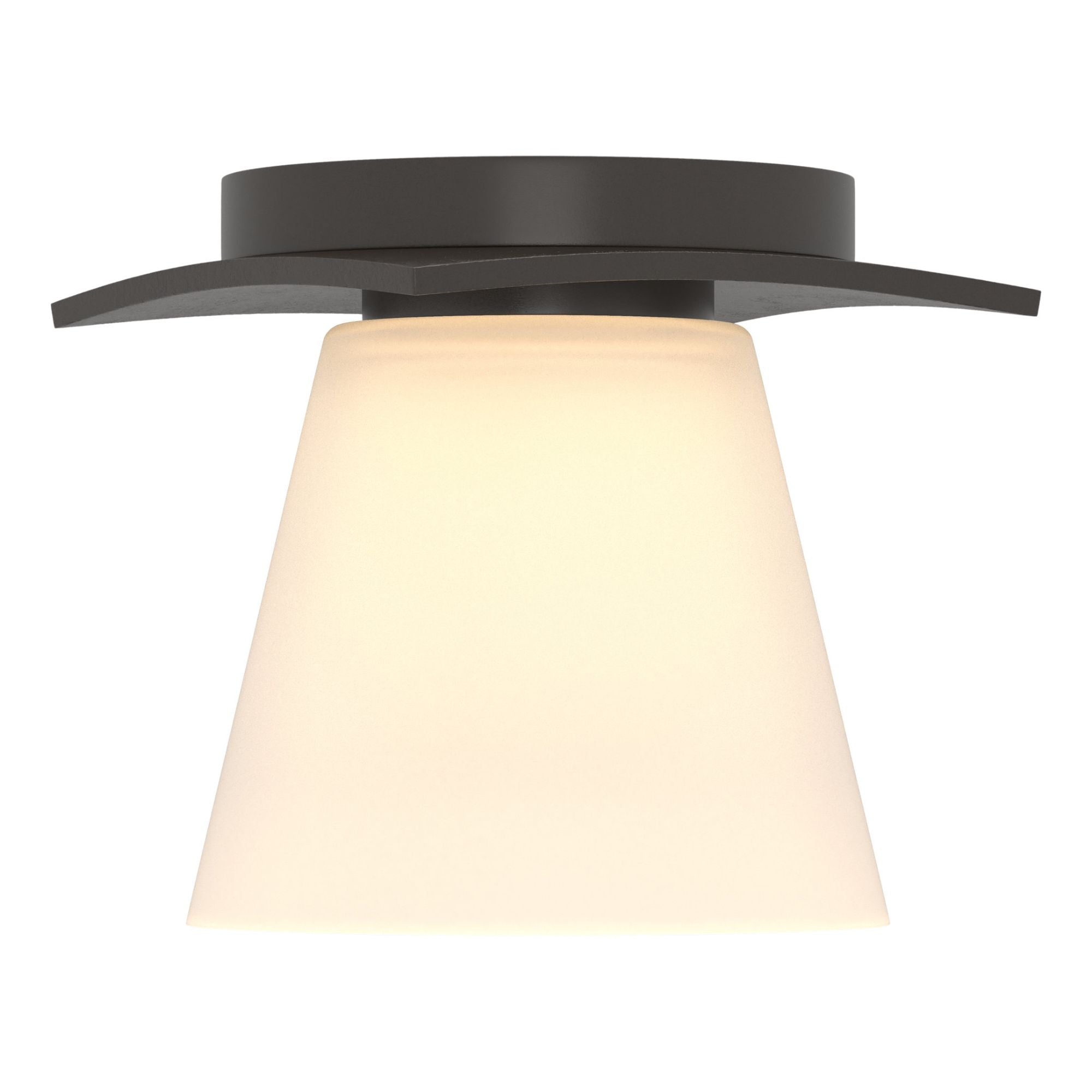 Wren Flush Mount 1-Light Opal Glass (GG) in Oil Rubbed Bronze