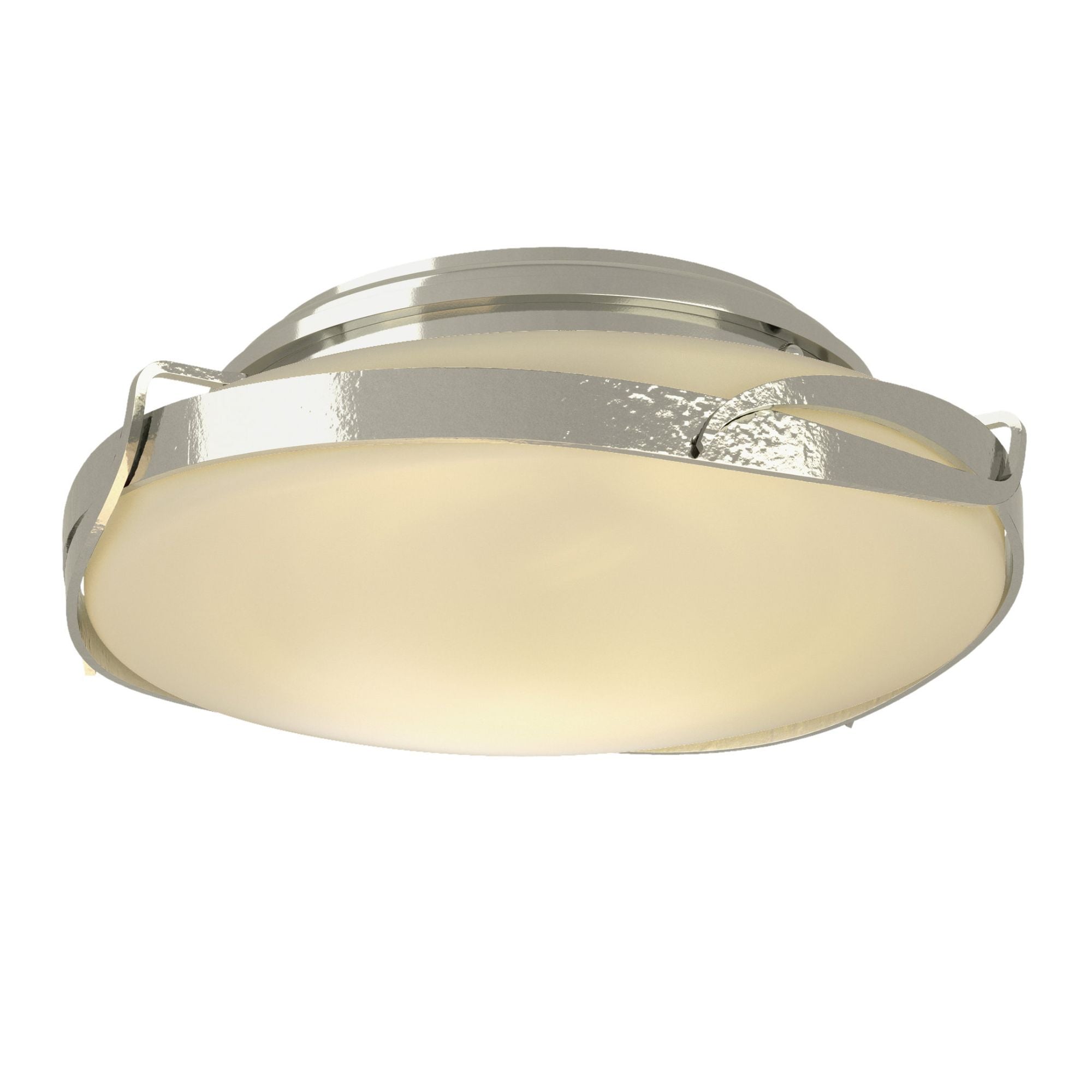 Flora Flush Mount 2-Light Opal Glass (GG) in Sterling