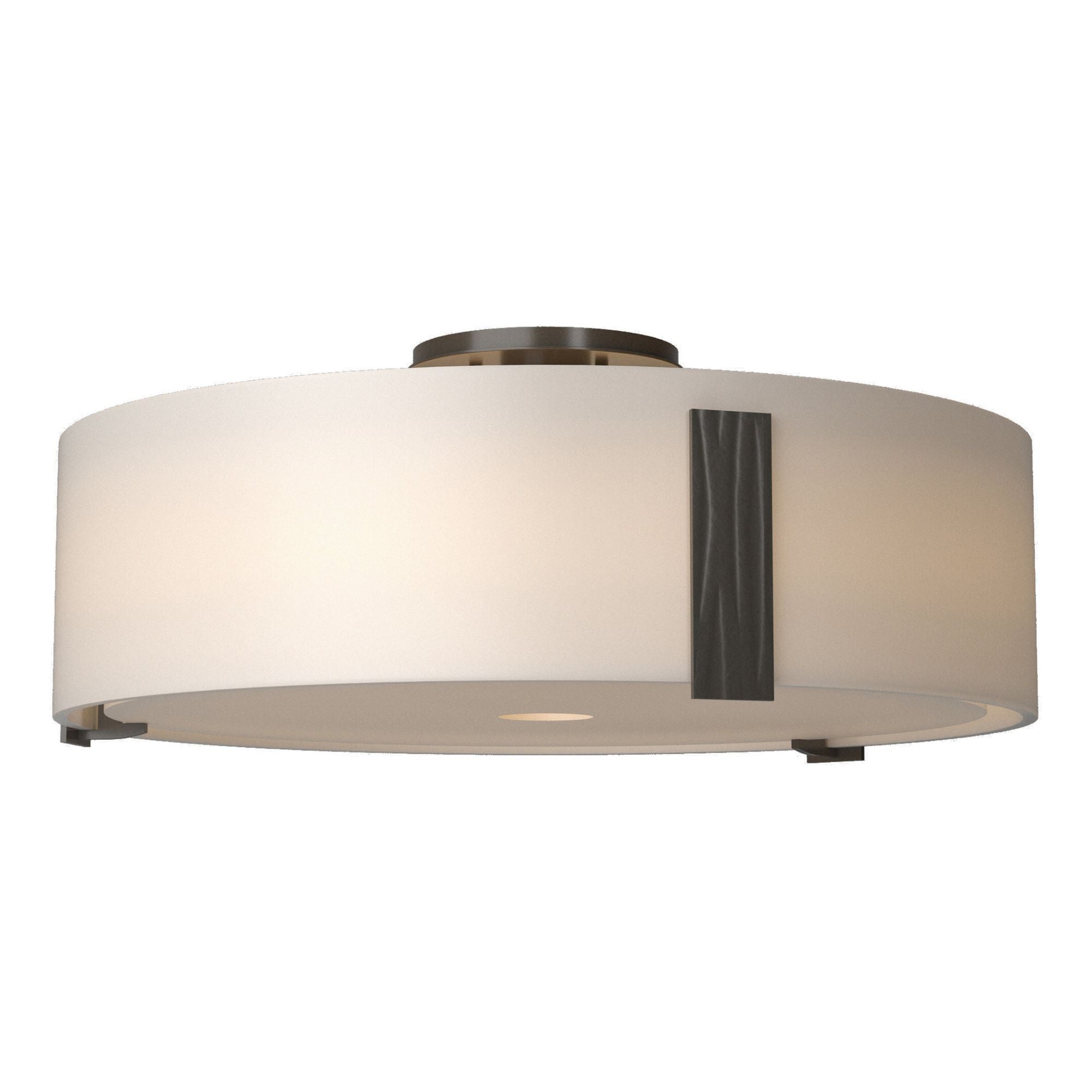 Impressions Large Semi-Flush 3-Light Opal Glass (GG) in Dark Smoke