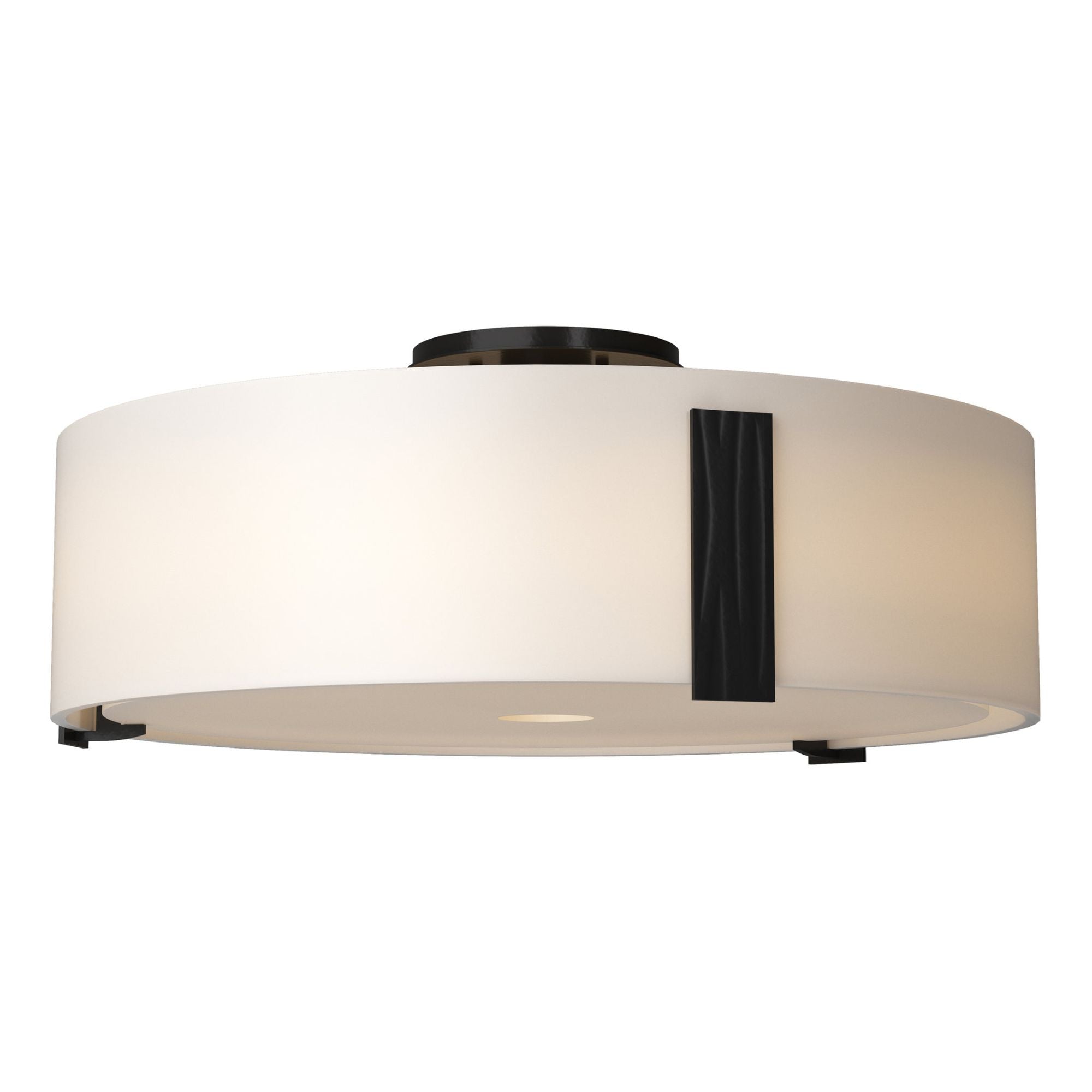 Impressions Large Semi-Flush 3-Light Opal Glass (GG) in Black