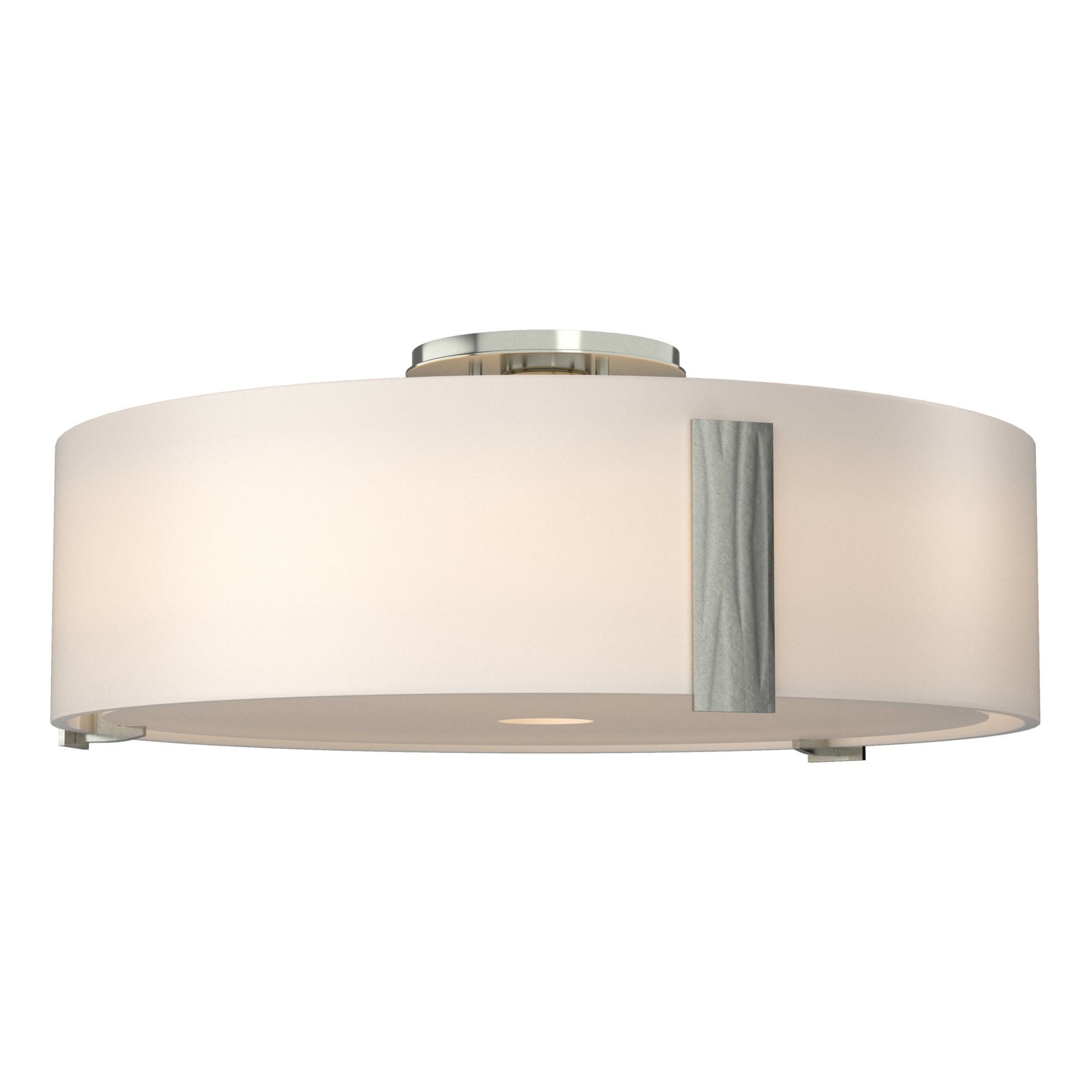 Impressions Large Semi-Flush 3-Light Opal Glass (GG) in Sterling