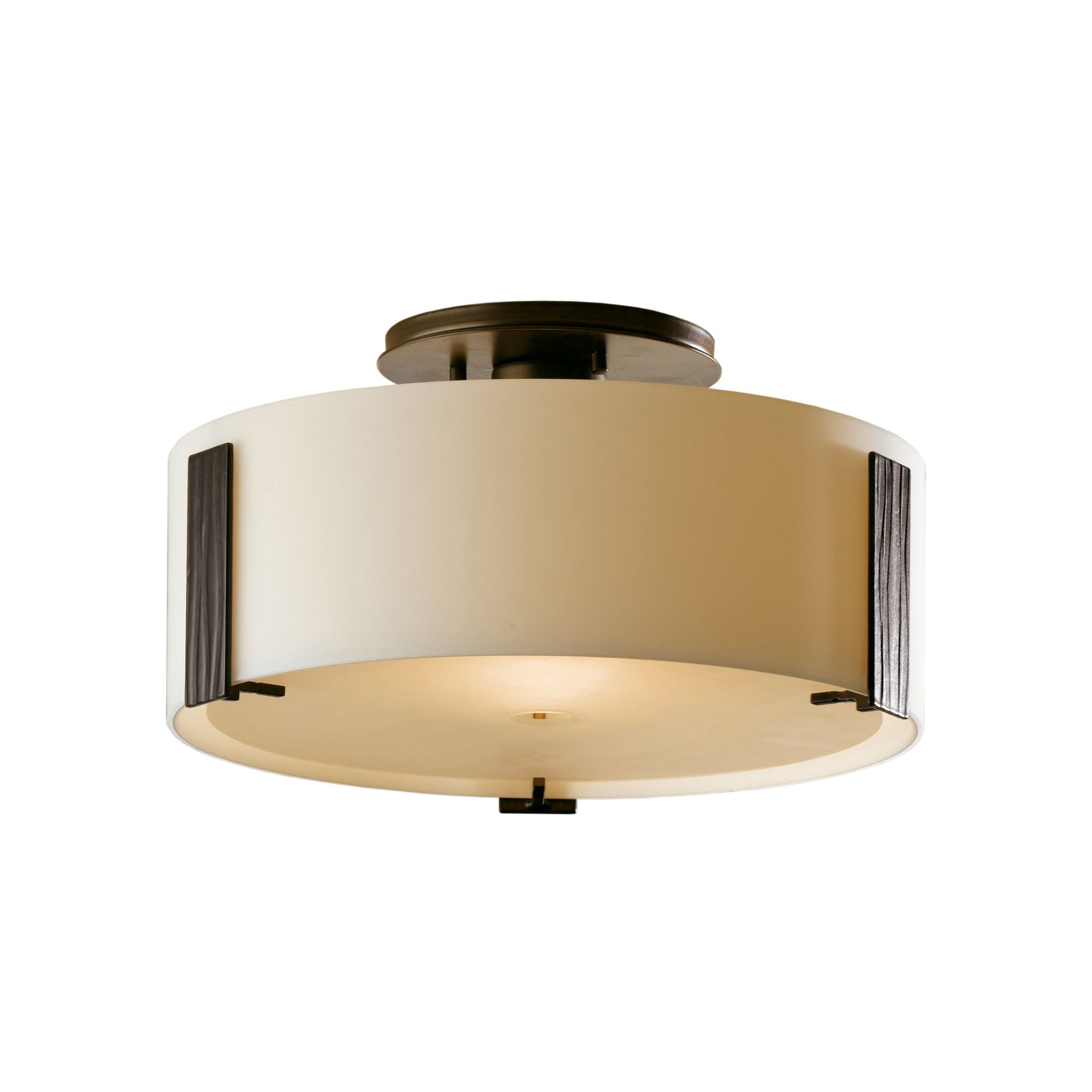 Impressions Semi-Flush 1-Light Opal Glass (GG) in Dark Smoke
