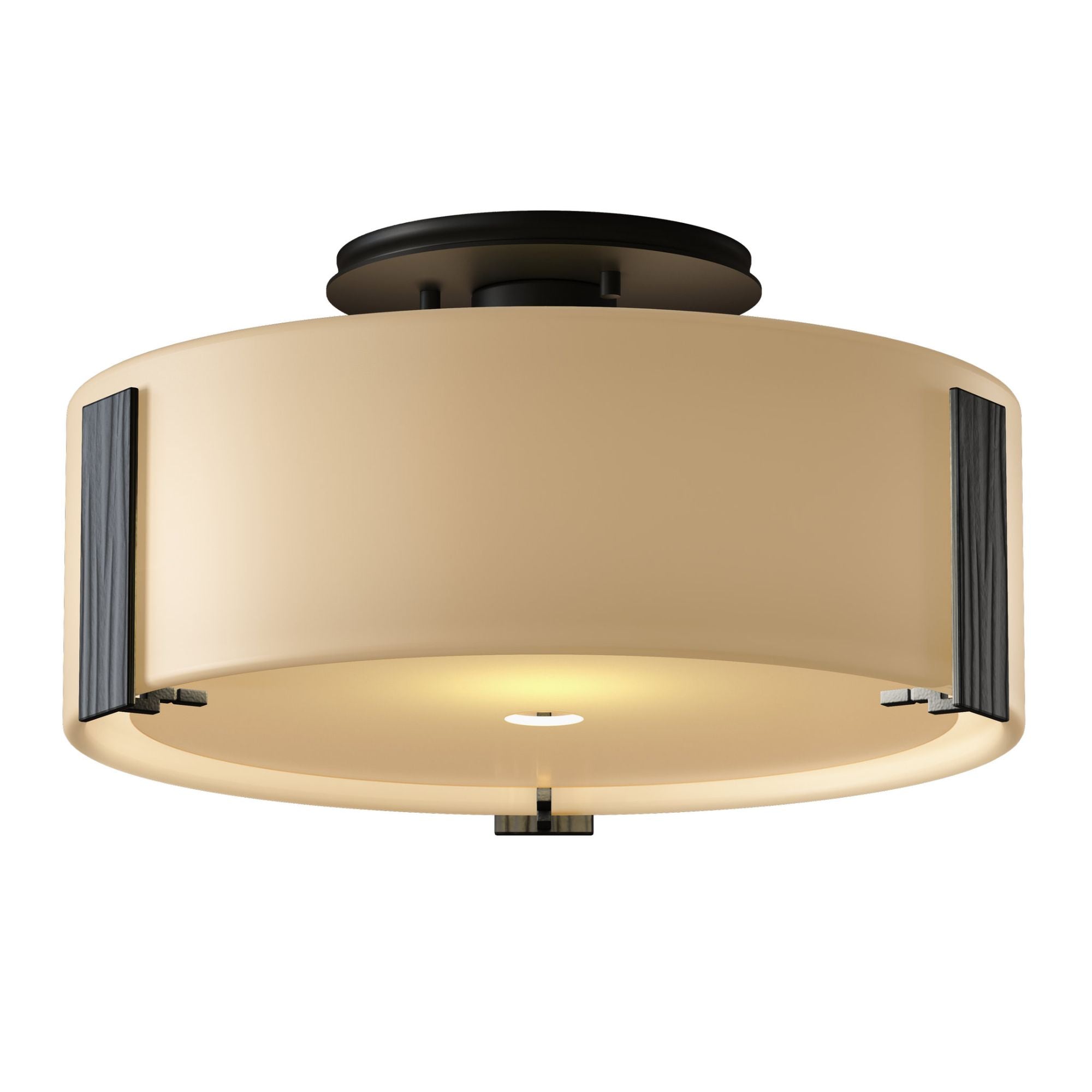 Impressions Semi-Flush 1-Light Opal Glass (GG) in Black