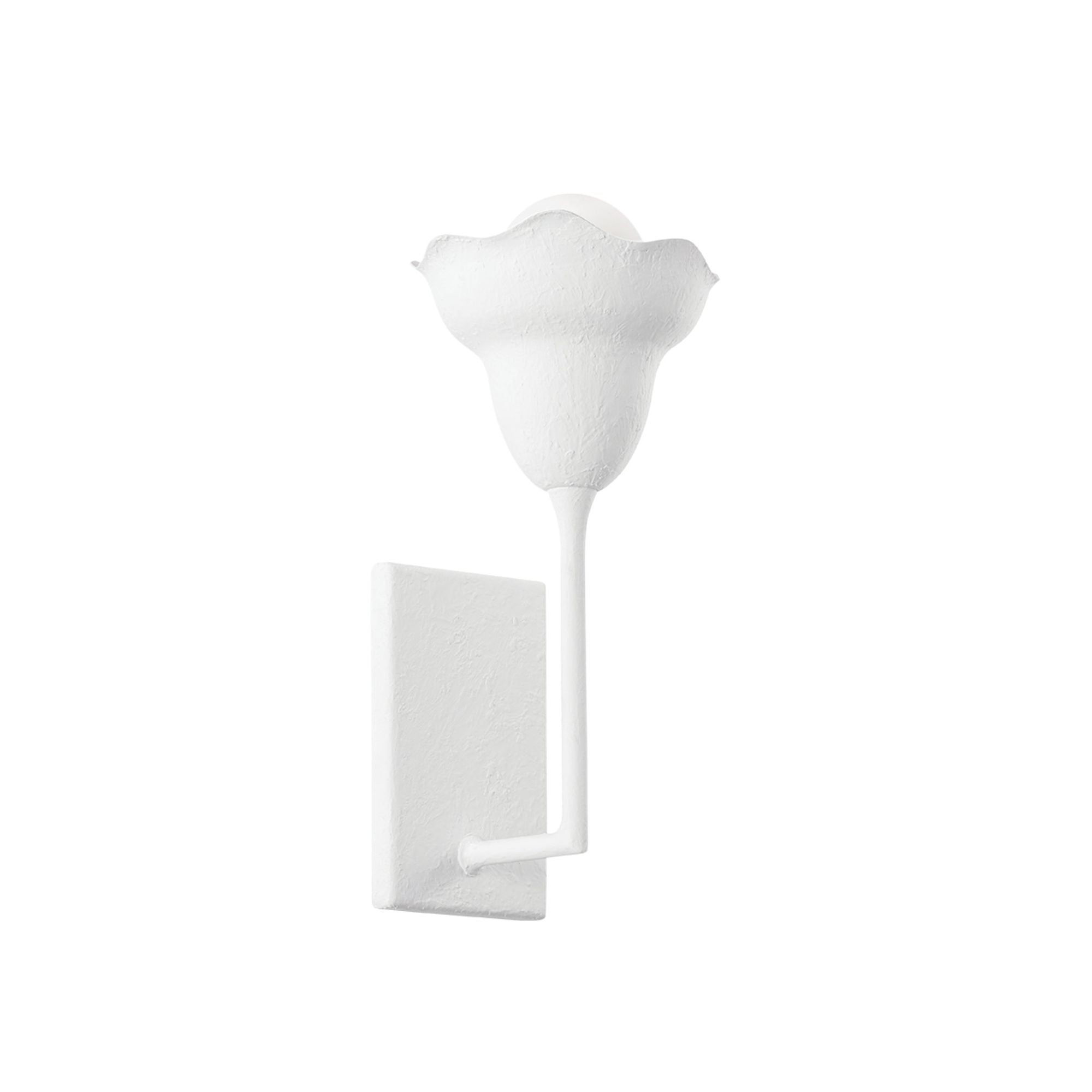 Alora 1-Light Wall Sconce in  White Plaster 6.5L x 6.5W x 14.5H