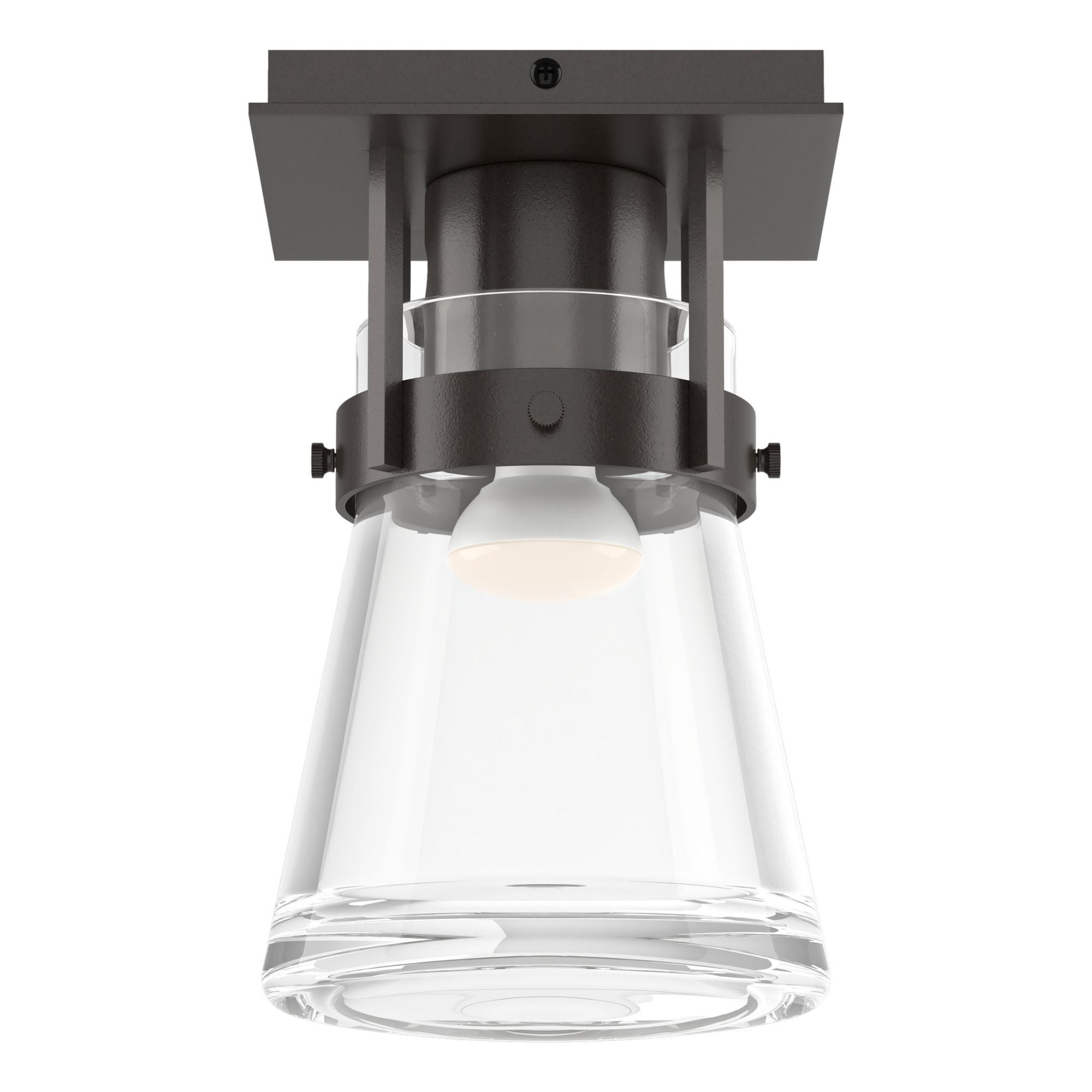 Erlenmeyer 1 Light Semi-Flush 1-Light Clear Glass (ZM) in Oil Rubbed Bronze