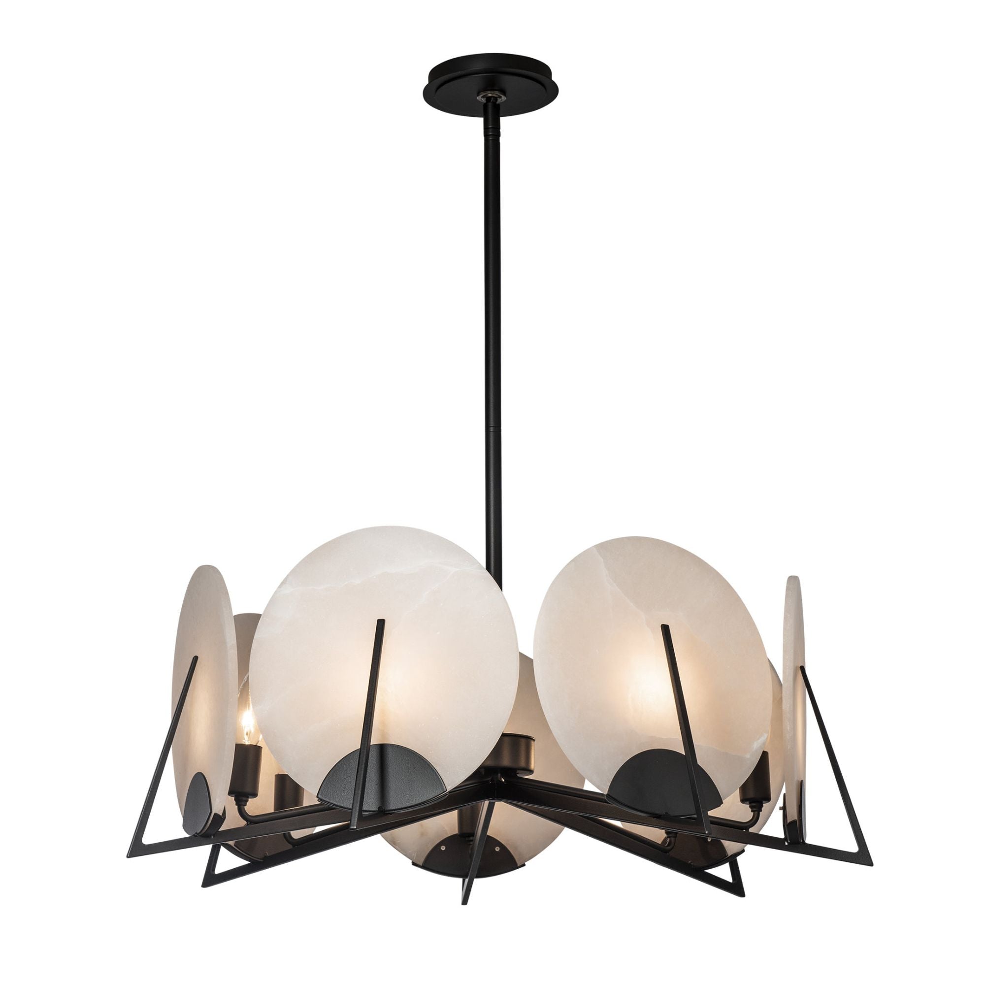 Callisto 7-Light Pendant 7-Light Alabaster in Black