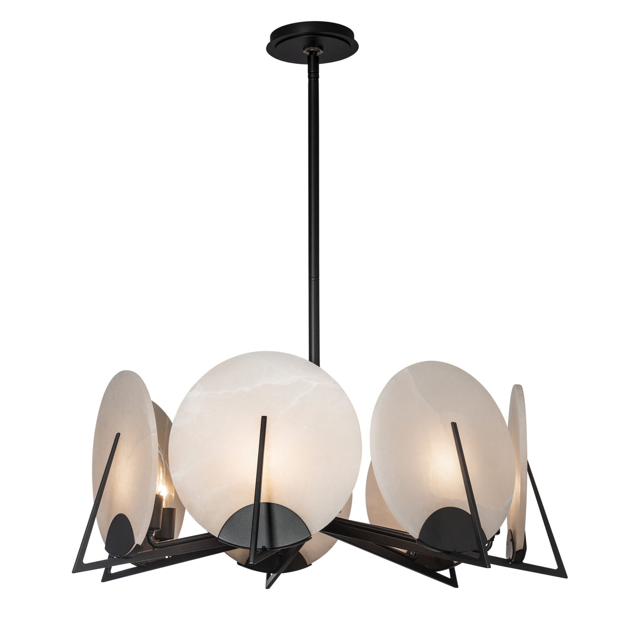 Callisto 7-Light Pendant 7-Light Alabaster in Black