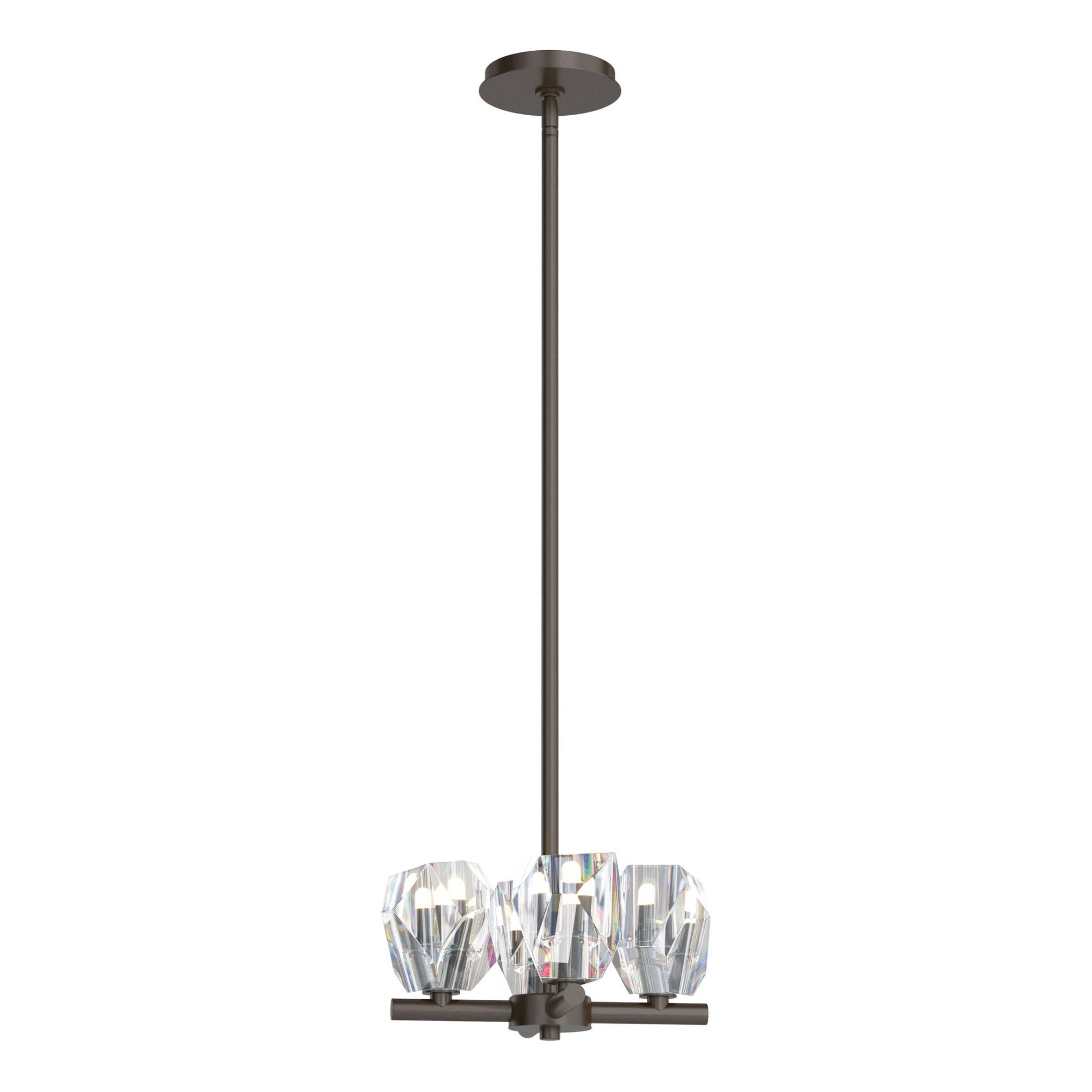 Gatsby 4-Light Semi-Flush/Pendant 4-Light Crystal in Oil Rubbed Bronze