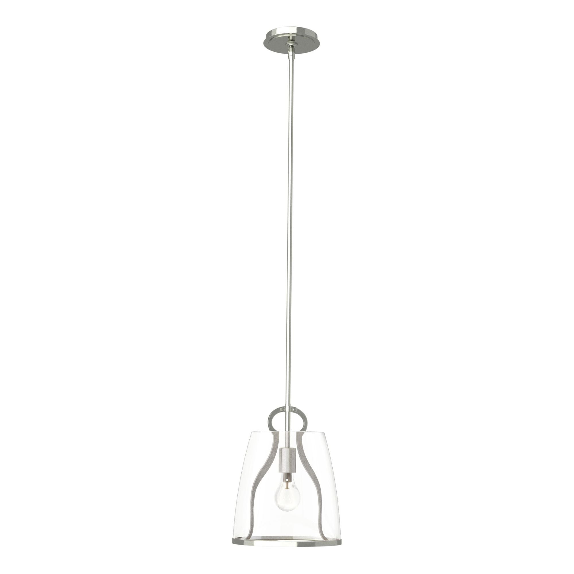 Caliper Pendant 1-Light Clear Glass (ZM) in Sterling