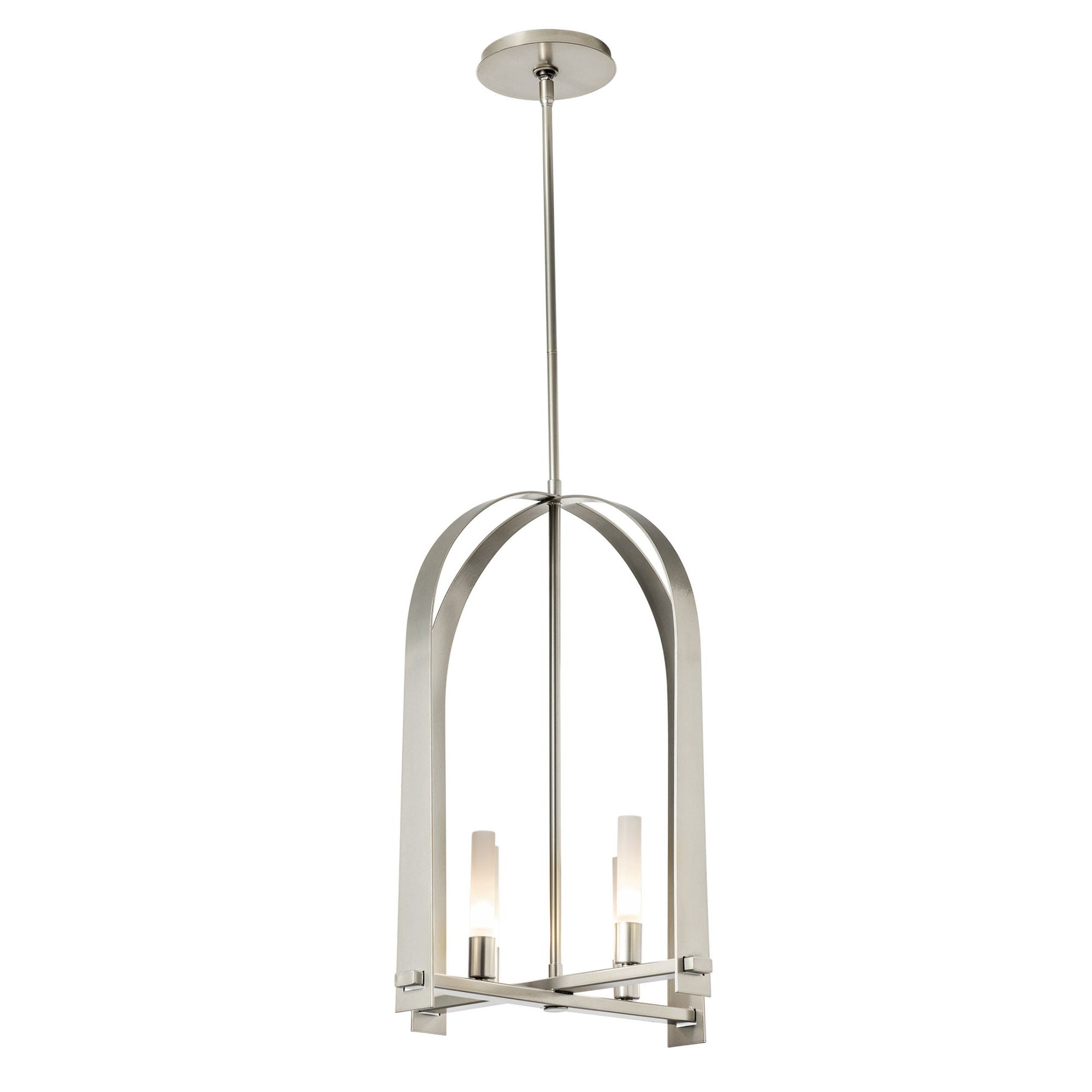 Triomphe 4-Light Pendant 4-Light Frosted Glass (FD) in Sterling