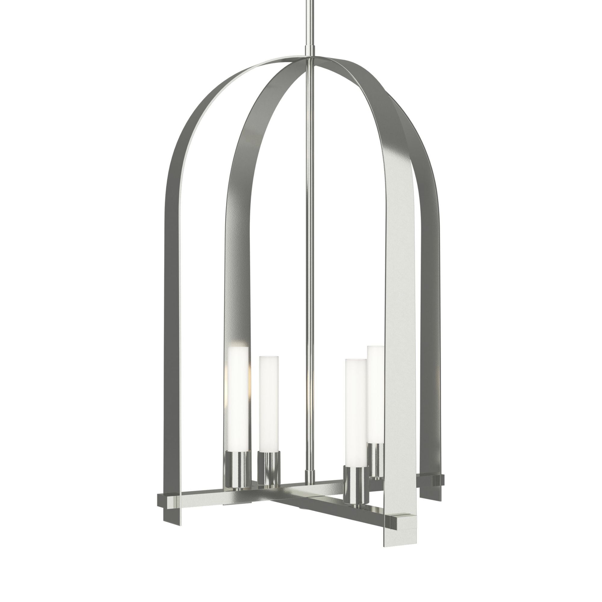 Triomphe 4-Light Pendant 4-Light Frosted Glass (FD) in Sterling