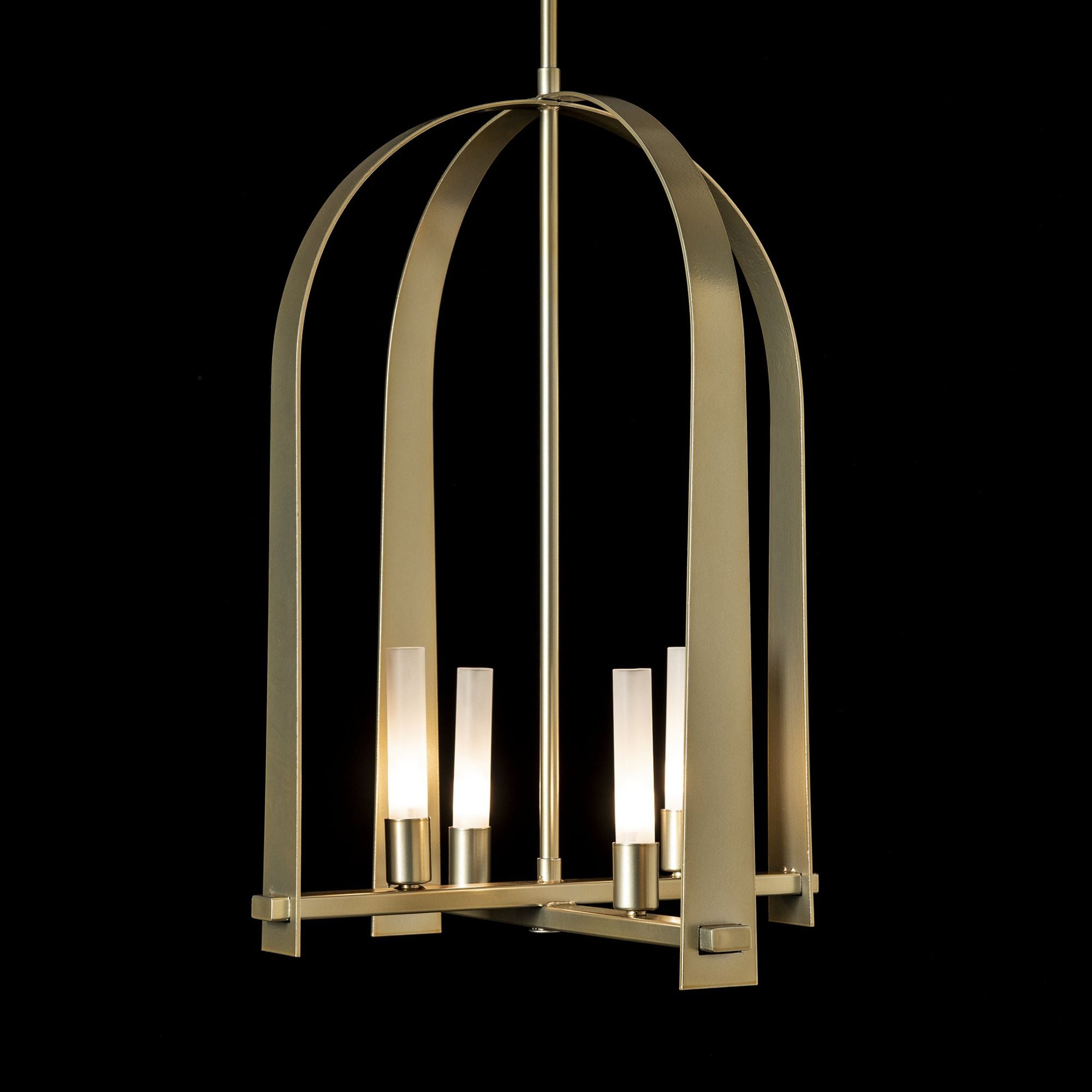 Triomphe 4-Light Pendant 4-Light Frosted Glass (FD) in Modern Brass