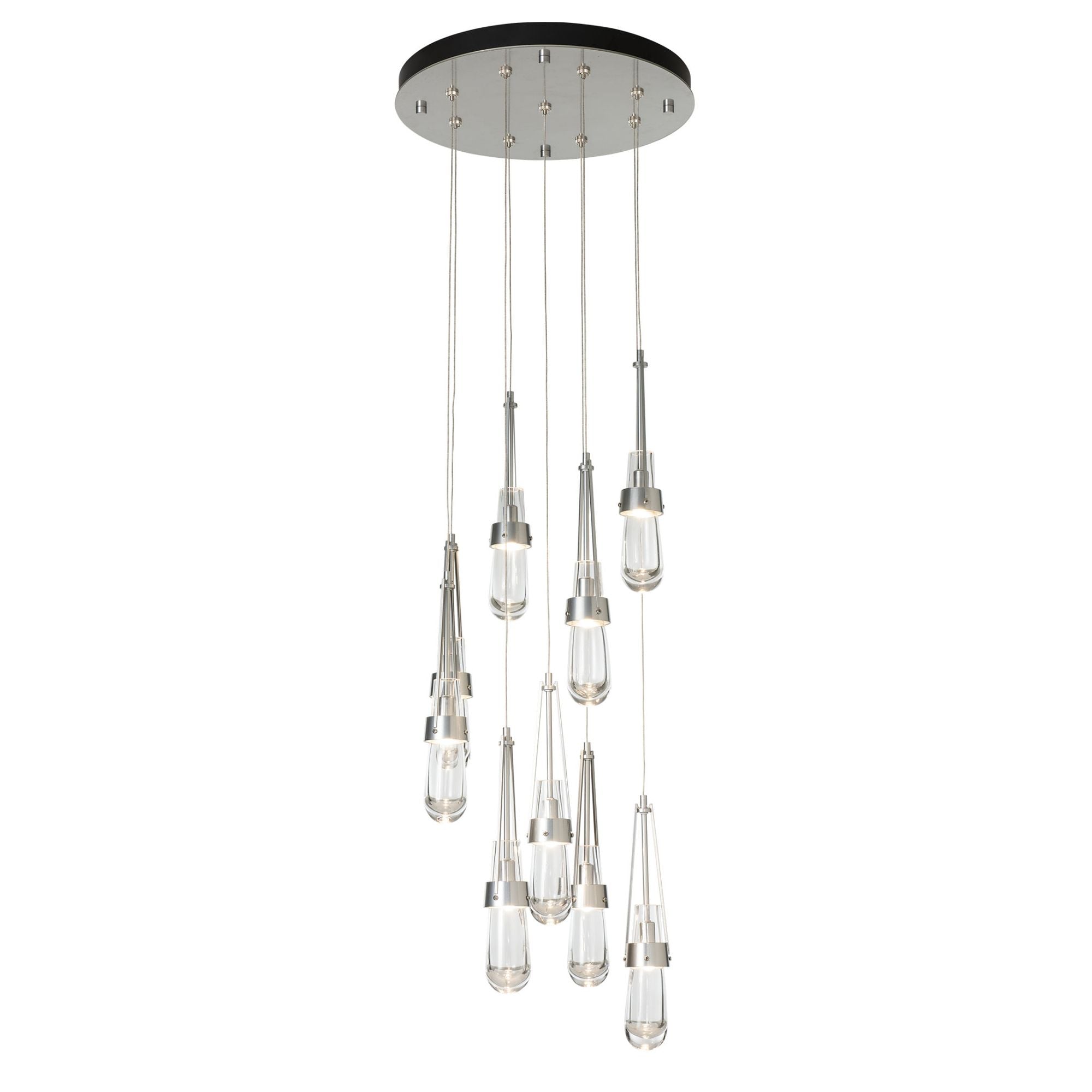 Link 9-Light Clear Glass Pendant 9-Light Clear Glass (ZM) in Sterling