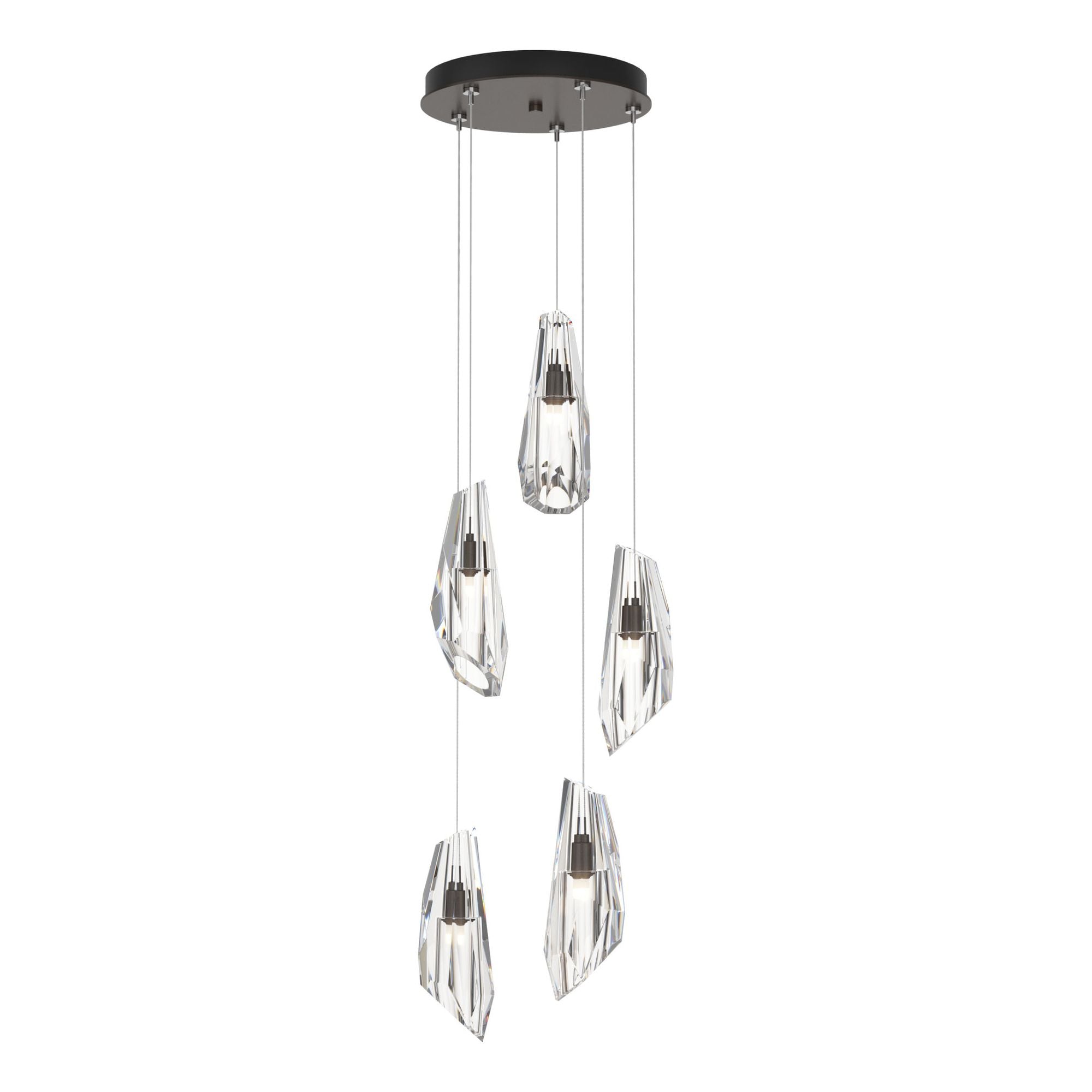 Luma 5-Light Pendant 5-Light Crystal in Oil Rubbed Bronze