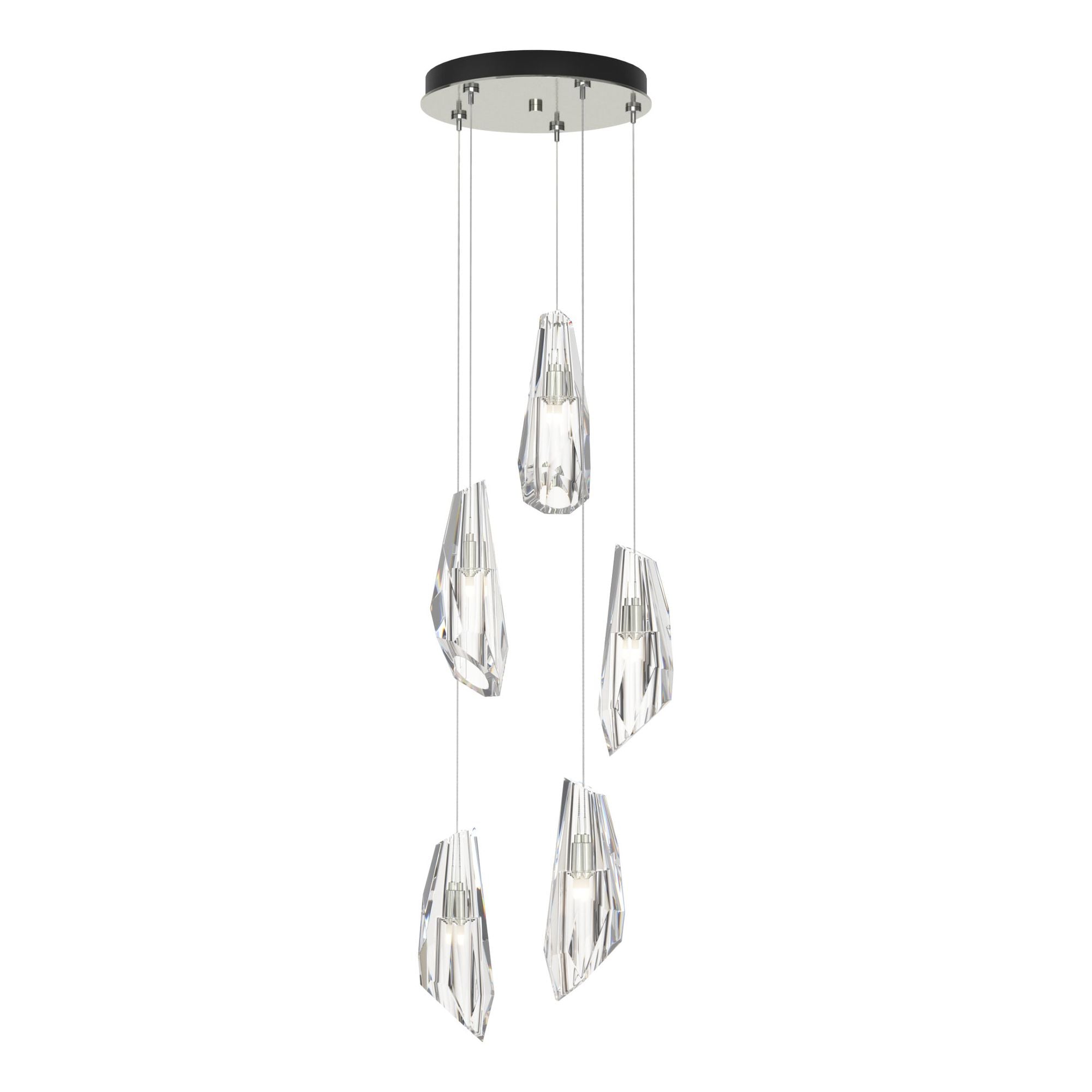 Luma 5-Light Pendant 5-Light Crystal in Sterling