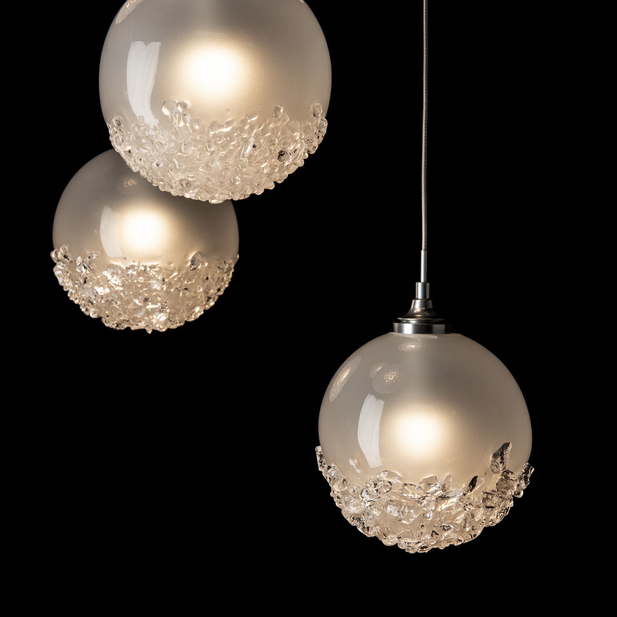 Fritz Globe 5-Light Pendant 5-Light Frosted Glass (FD) in Sterling