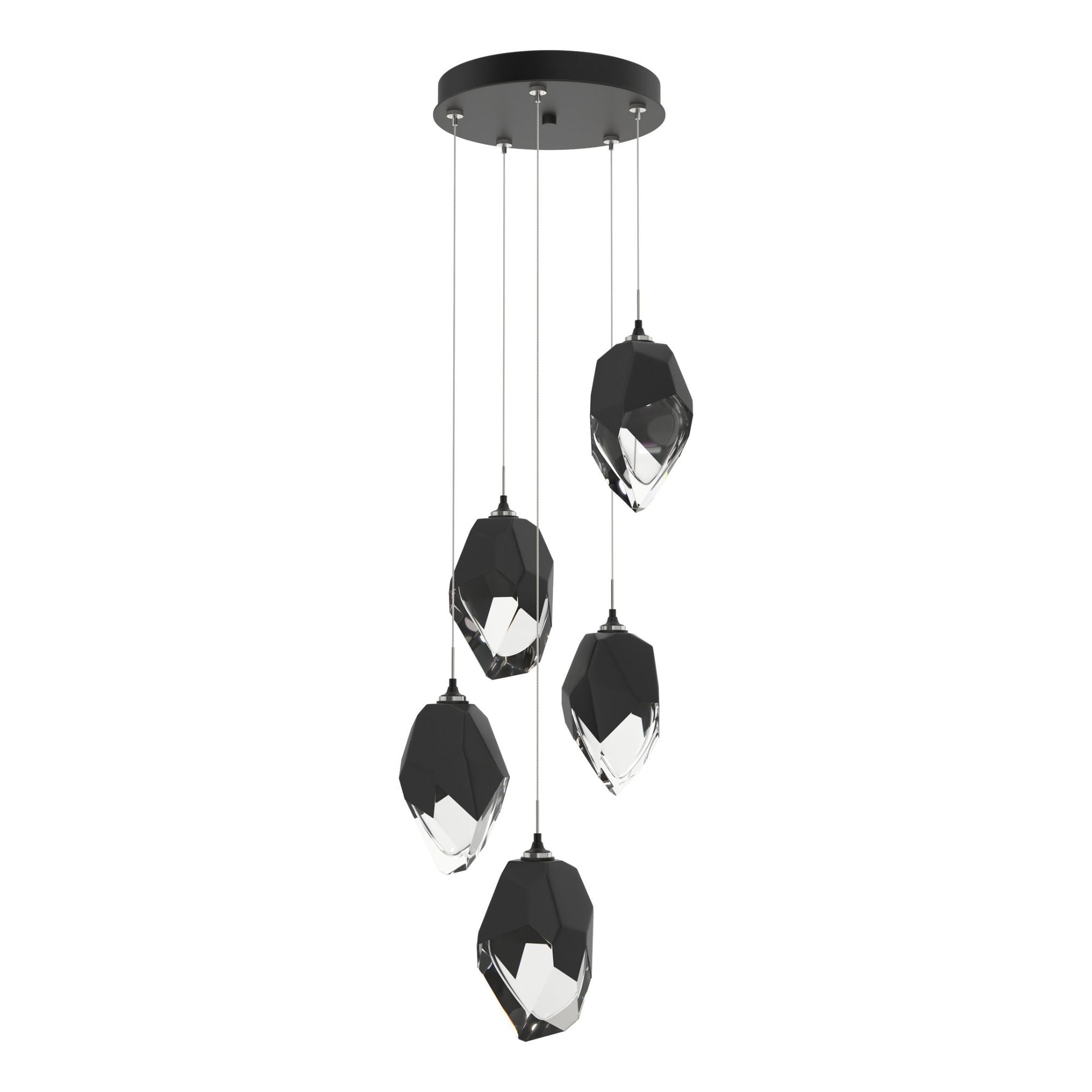 Chrysalis 5-Light Large Crystal Pendant 5-Light Black Crystal (BP) in Black