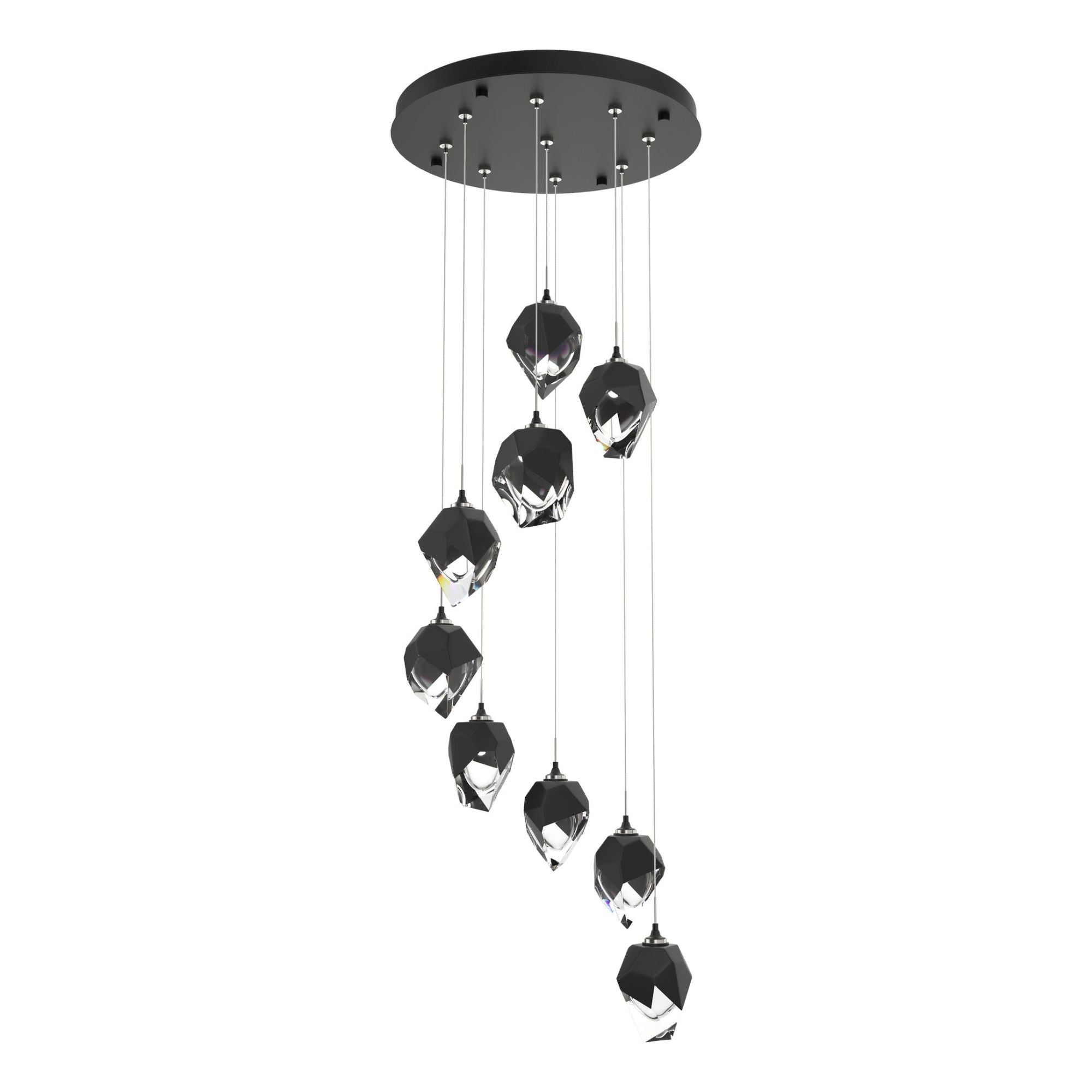 Chrysalis 9-Light Small Crystal Pendant 9-Light Black Crystal (BP) in Black