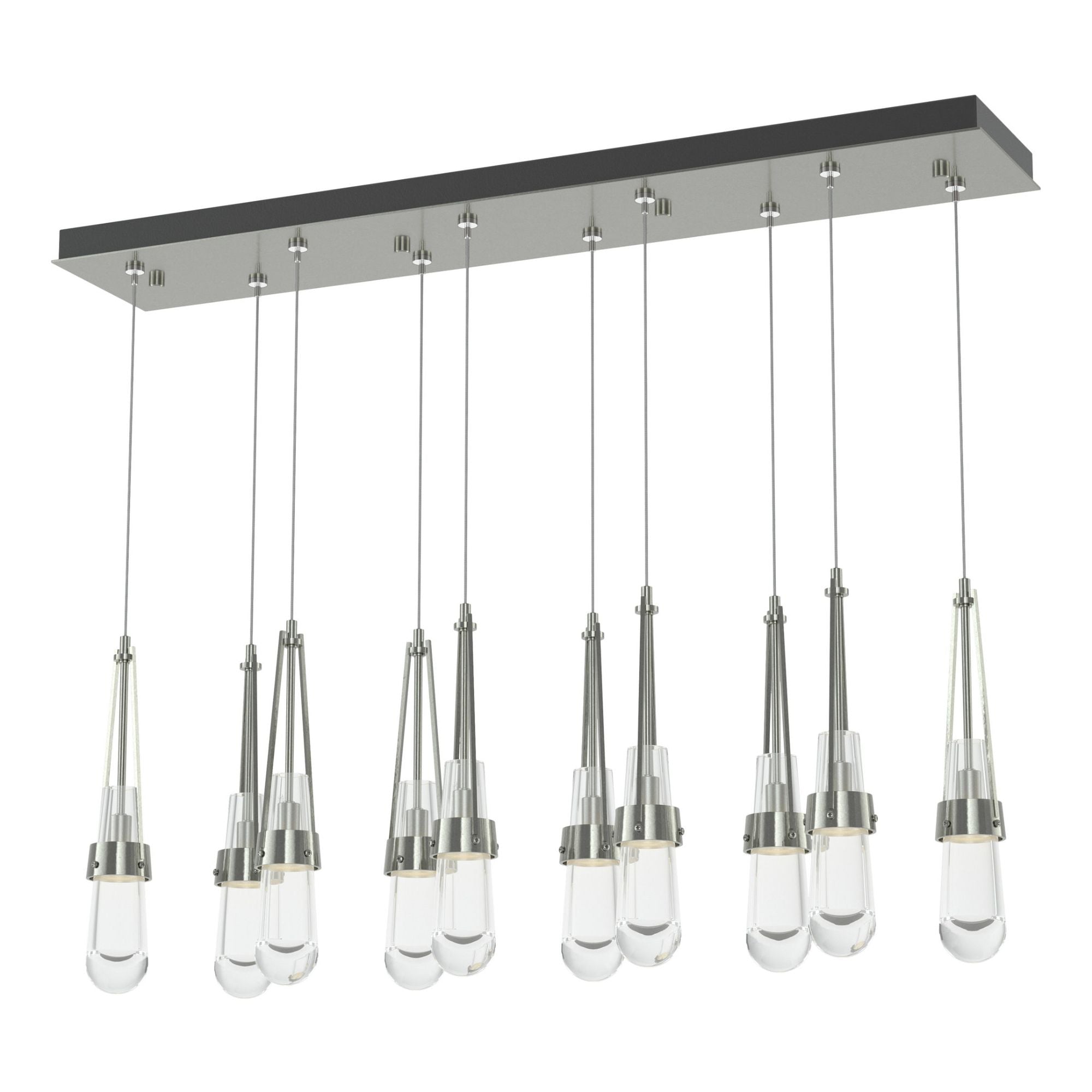 Link 10-Light Clear Glass Pendant 10-Light Clear Glass (ZM) in Sterling