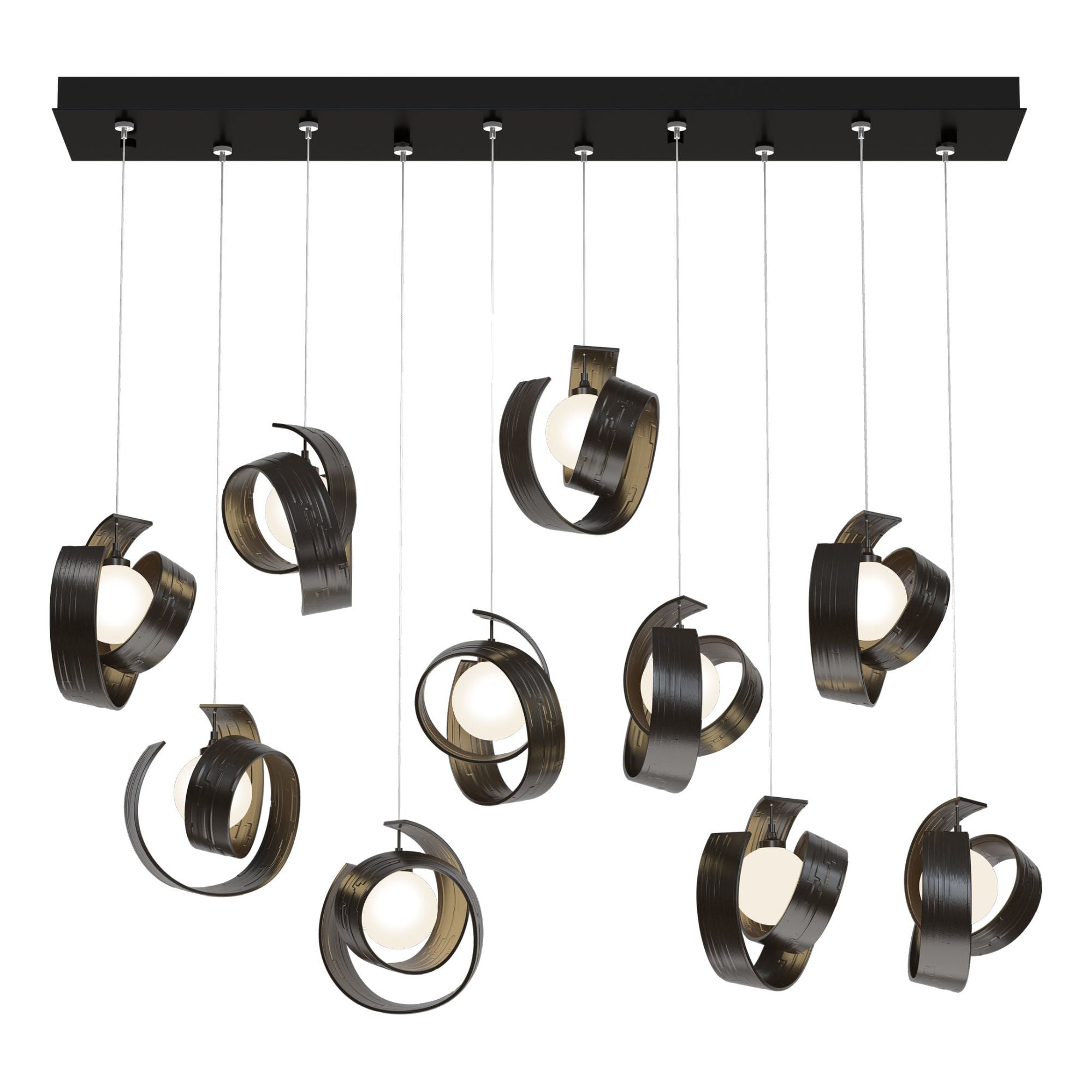 Riza 10-Light Pendant 10-Light Opal Glass (GG) in Oil Rubbed Bronze