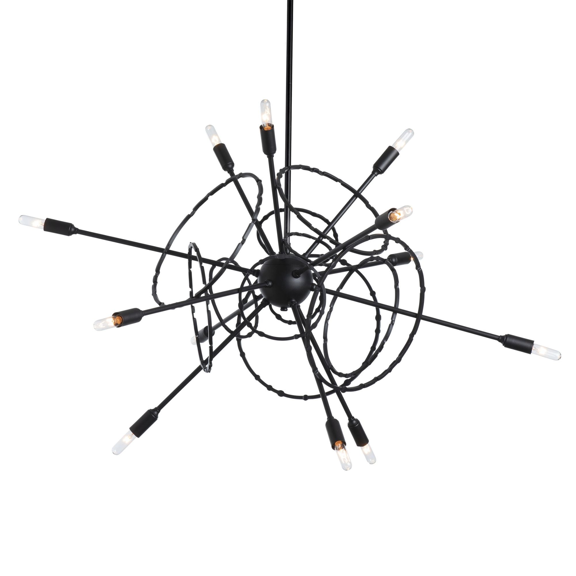 Olympus 12-Light Starburst Pendant 12-Light in Black