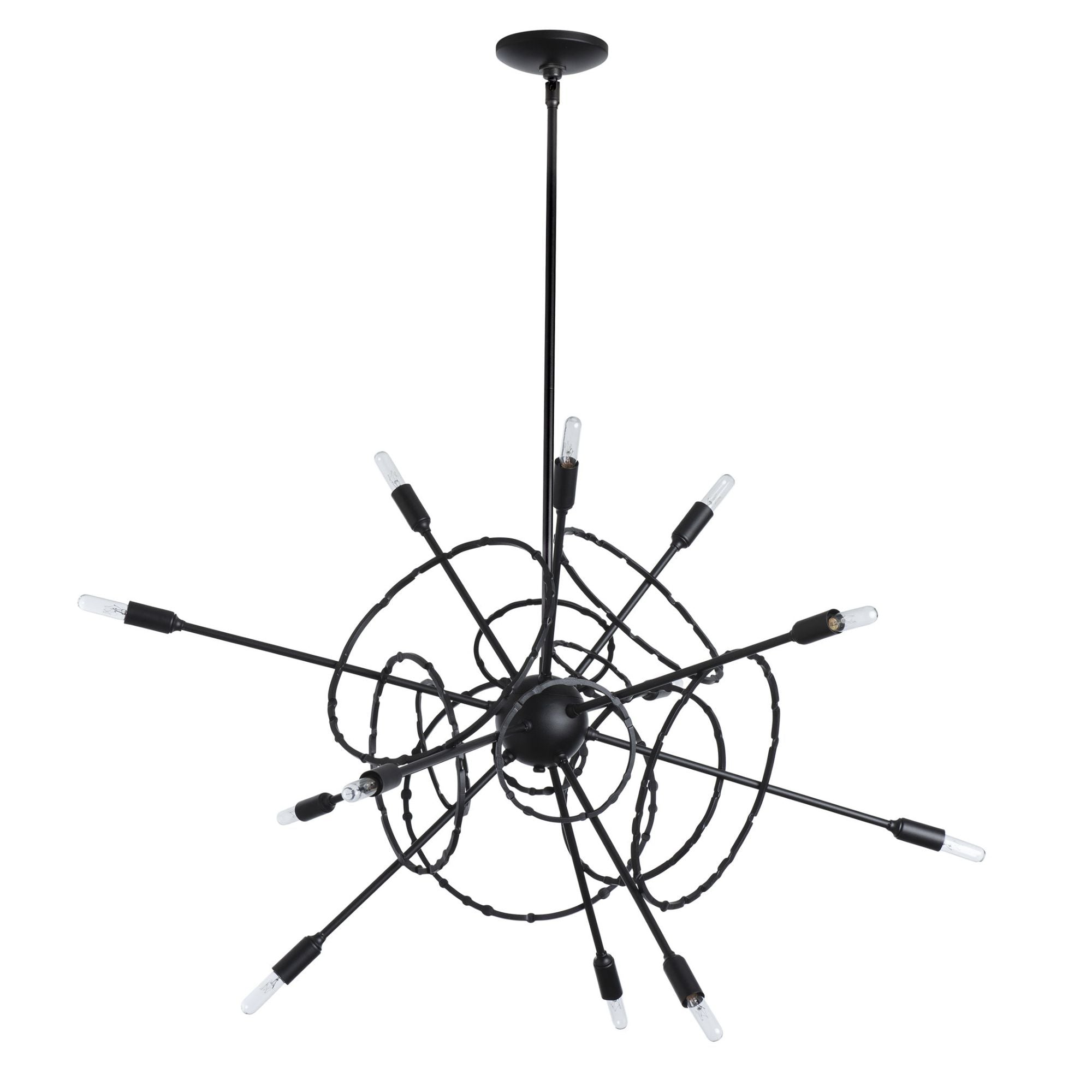 Olympus 12-Light Starburst Pendant 12-Light in Black