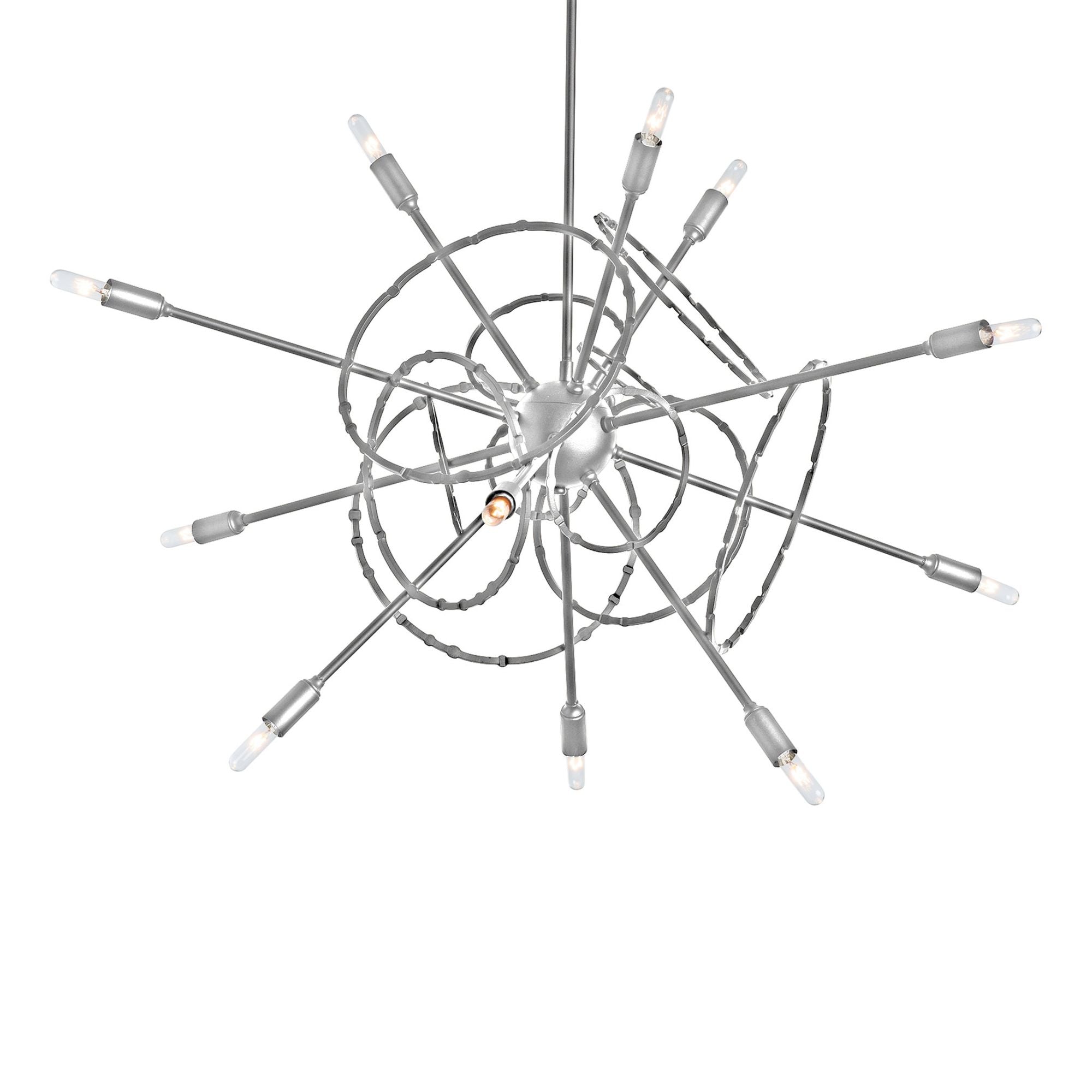 Olympus 12-Light Starburst Pendant 12-Light in Sterling