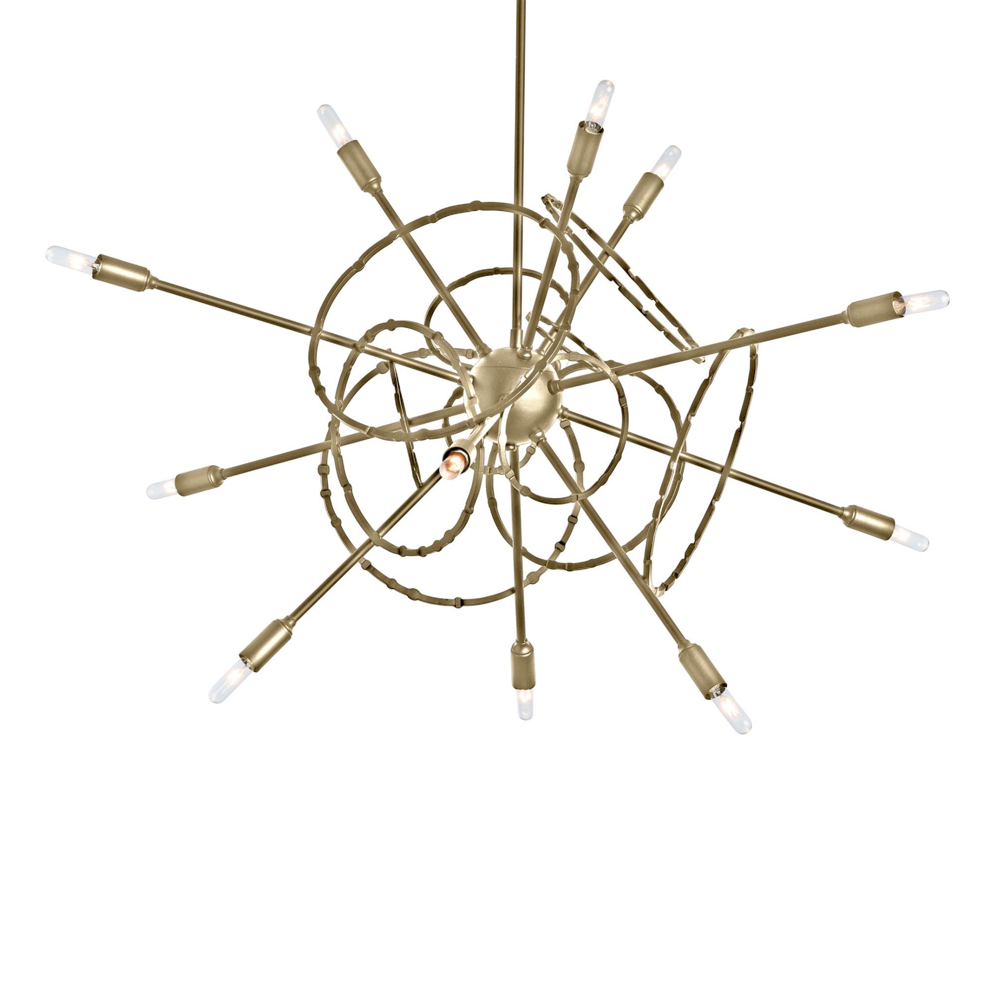 Olympus 12-Light Starburst Pendant 12-Light in Modern Brass
