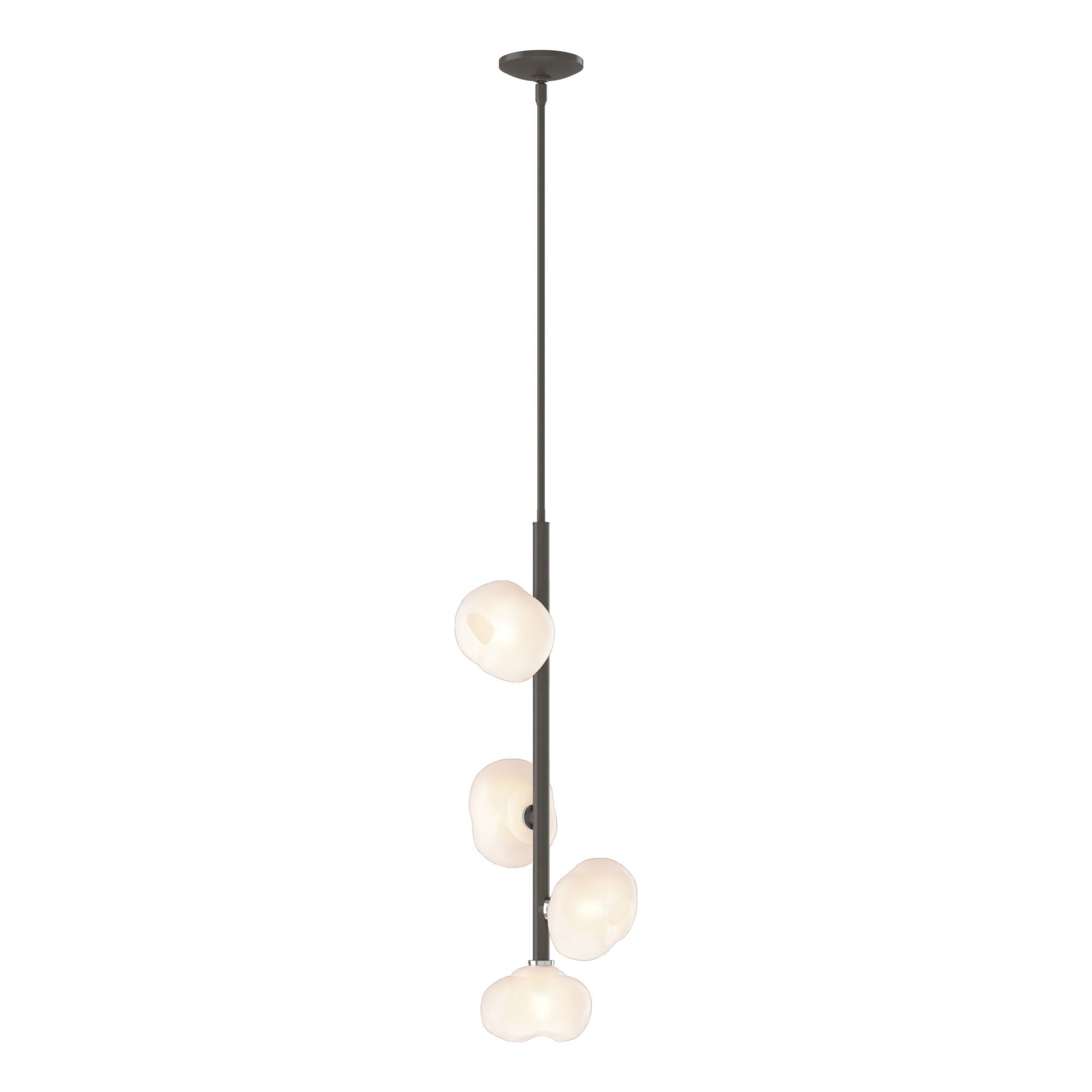 Ume Vertical Pendant 4-Light Frosted Glass (FD) in Dark Smoke