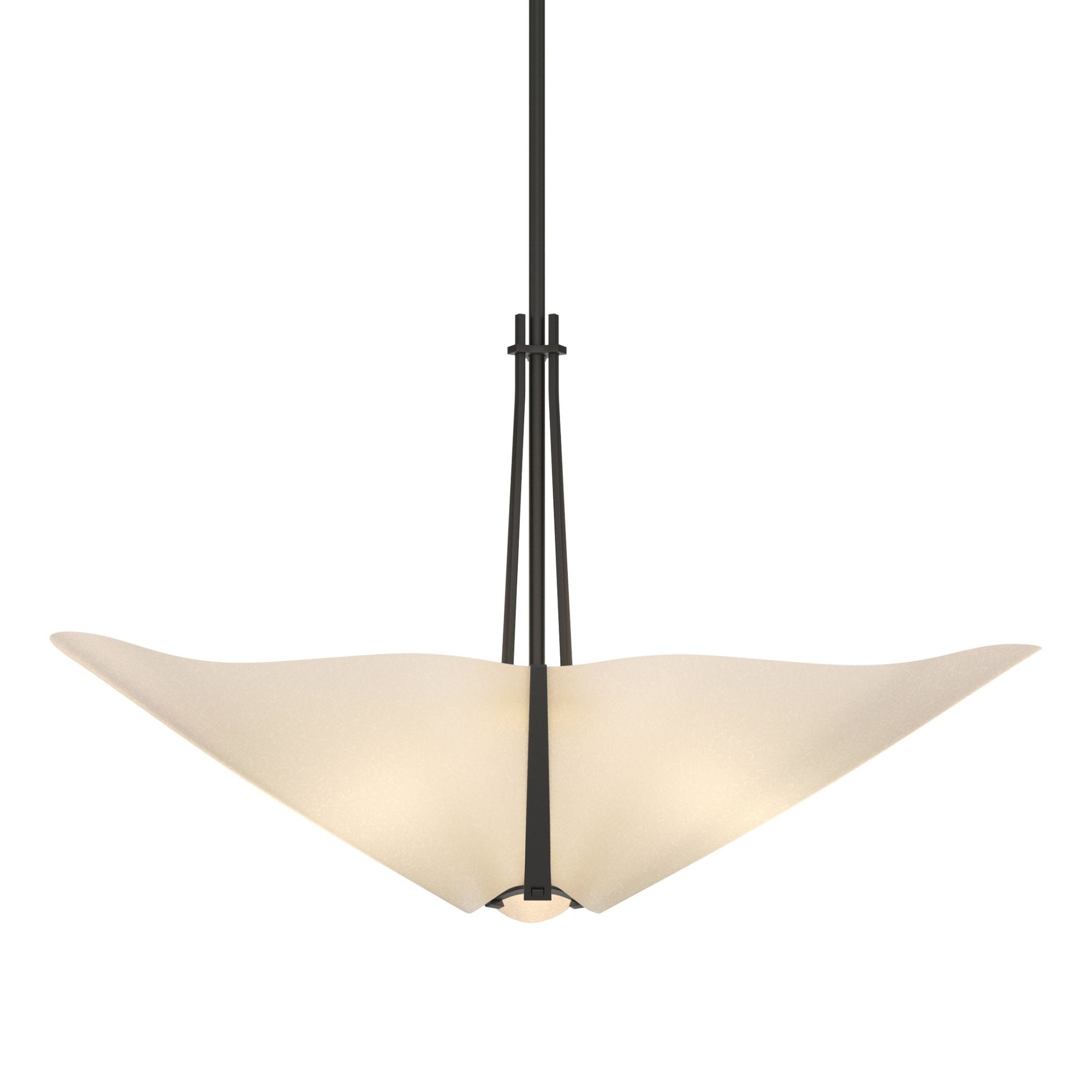 Kirigami 3 Light Pendant 3-Light Spun Frost (SH) in Black